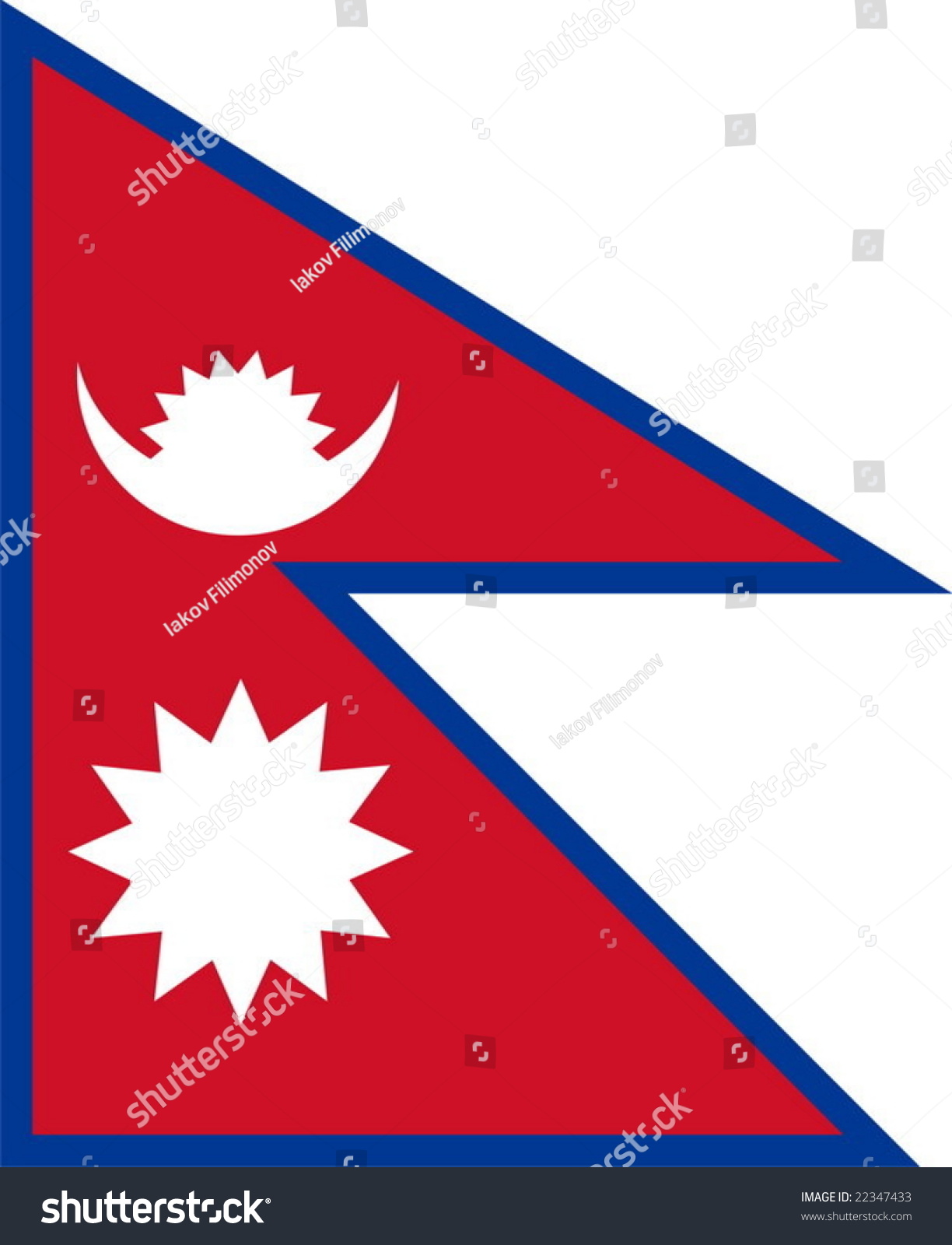Download Flag Nepal Illustration On White Background Stock Vector ...