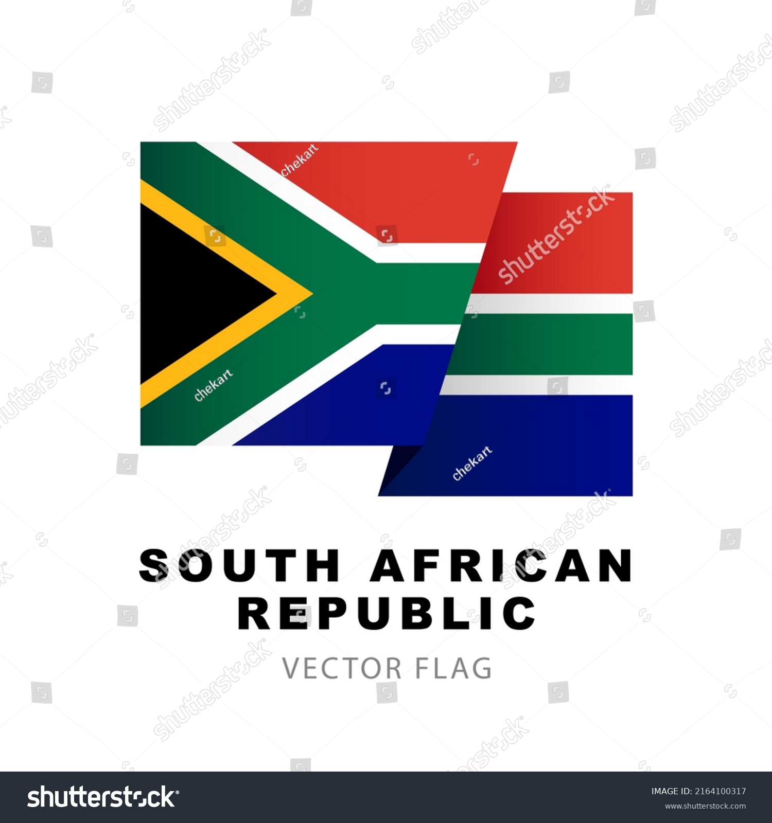 Flag South Africa Vector Illustration Isolated Stock Vector Royalty Flag South Africa Vector Illustration Isolated Stock Vector Royalty