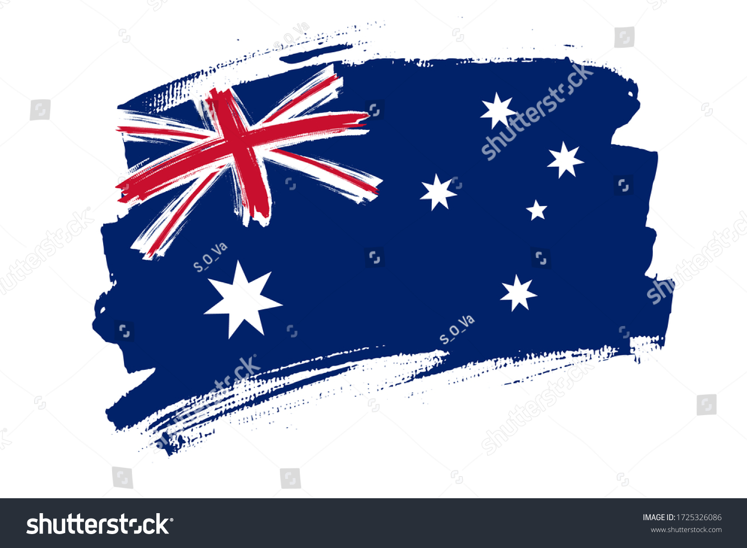 SVG of Flag of the Commonwealth of Australia. Australia banner brush concept. Horizontal vector Illustration isolated on white background.  svg