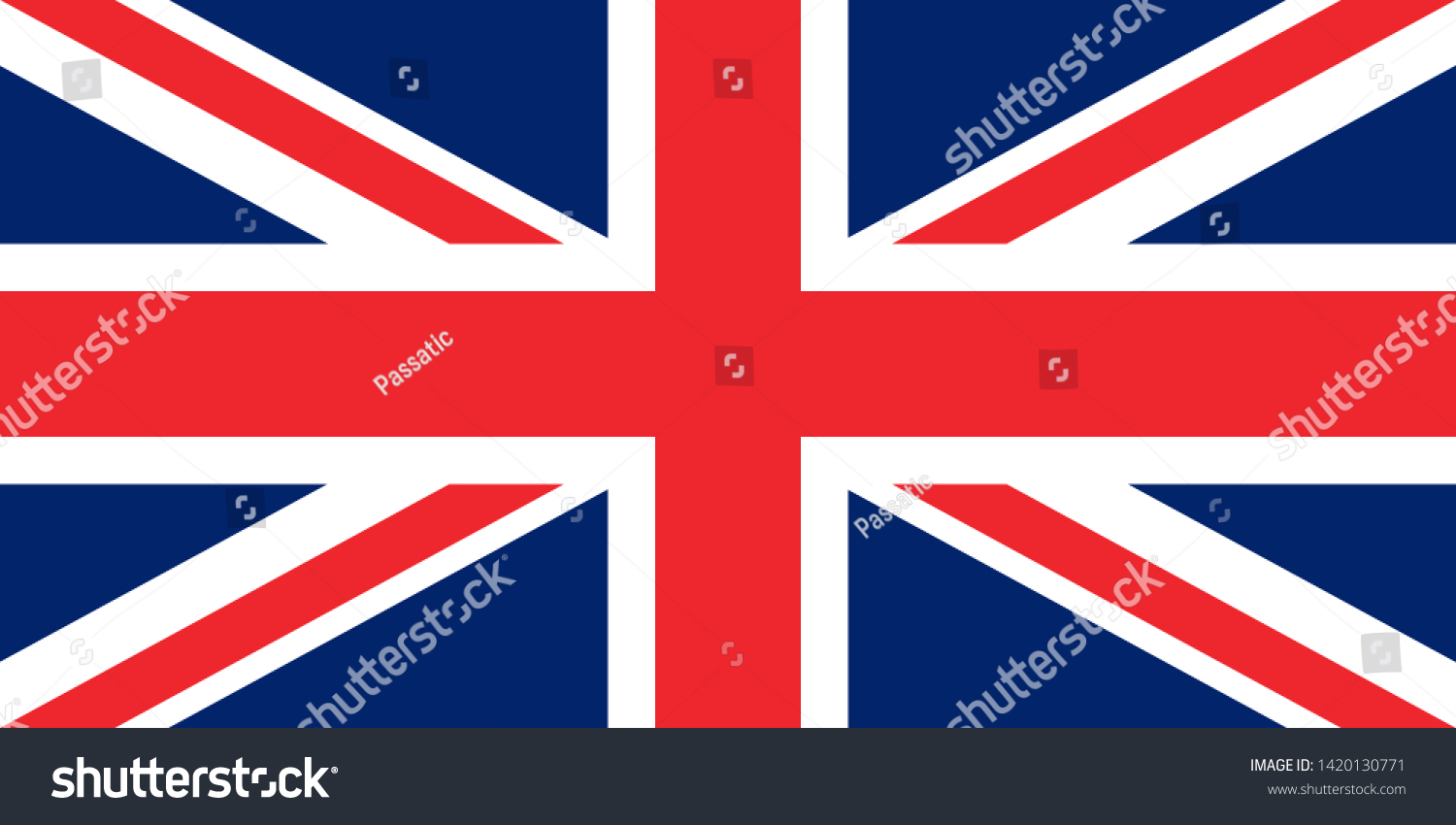 Flag Great Britain Original Proportions Vector Stock Vector (Royalty ...