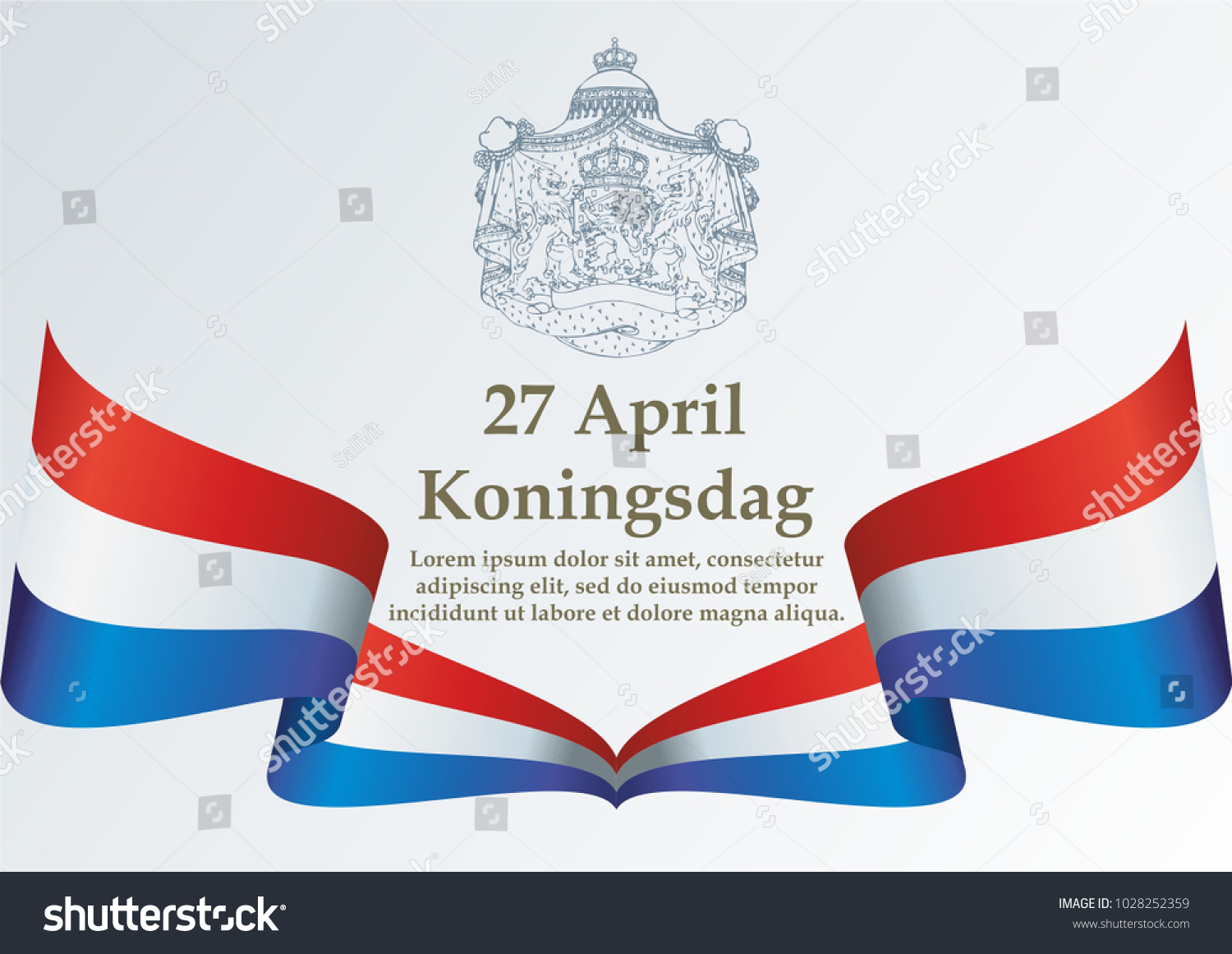 Flag Netherlands Kings Day Koningsdag Nederland Stock Vector Royalty Free 1028252359