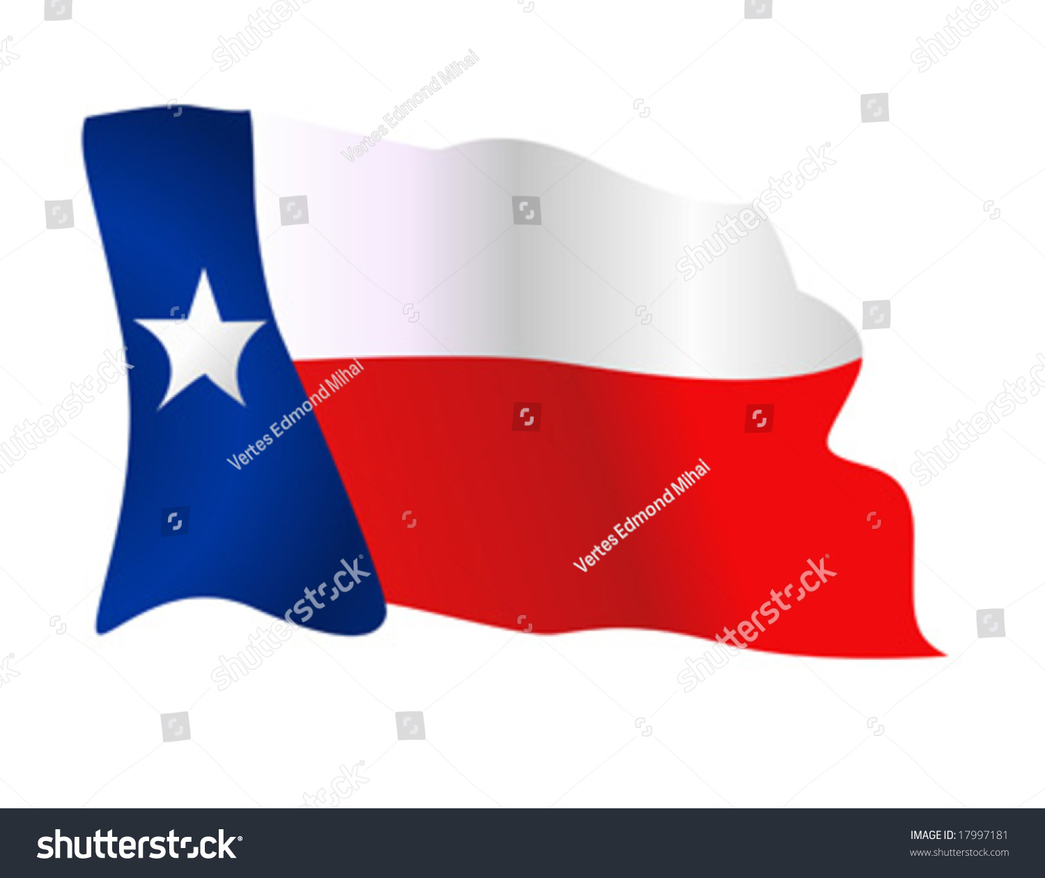 Flag Of The State Of Texas Waving Stock Vector Illustration 17997181 ...