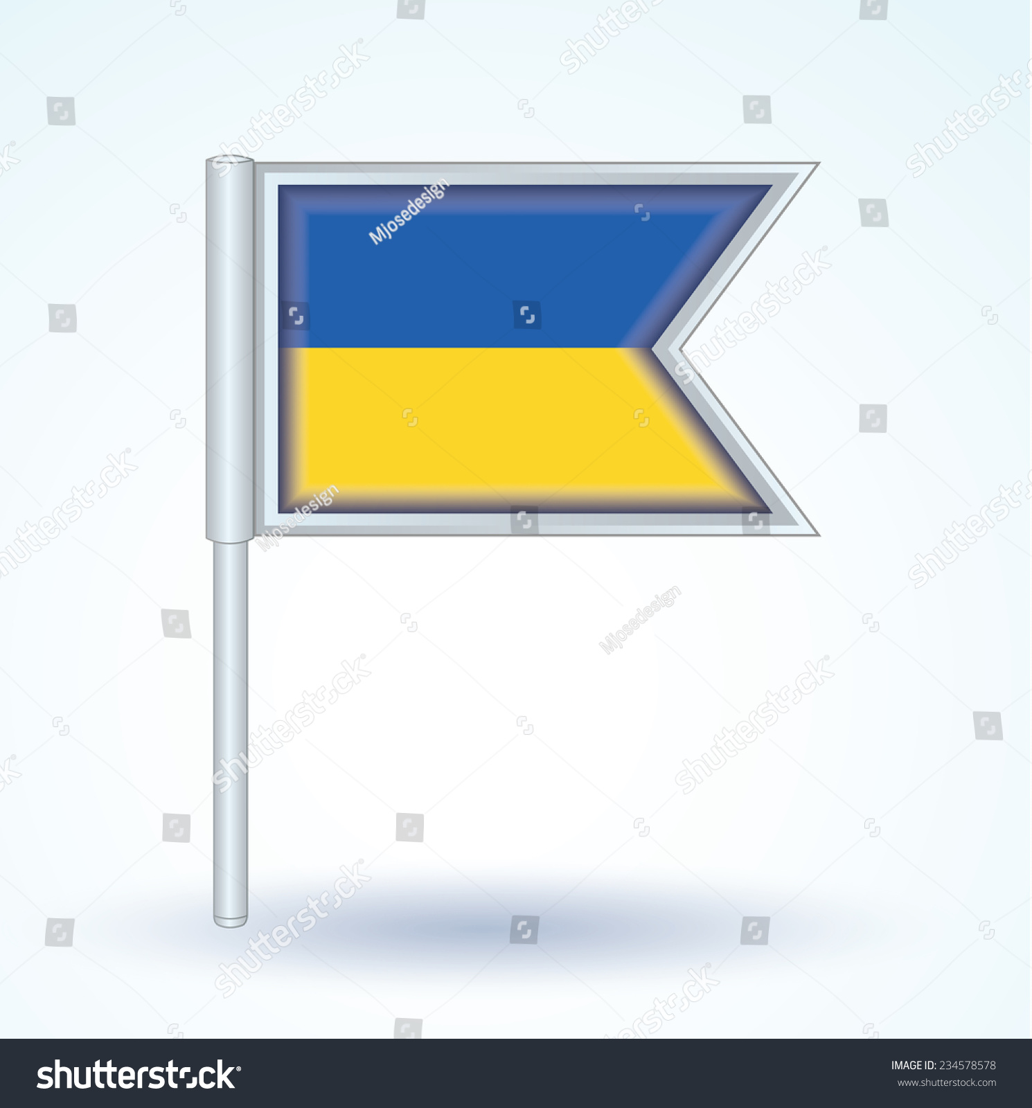 Flag of ukraine vector illustration