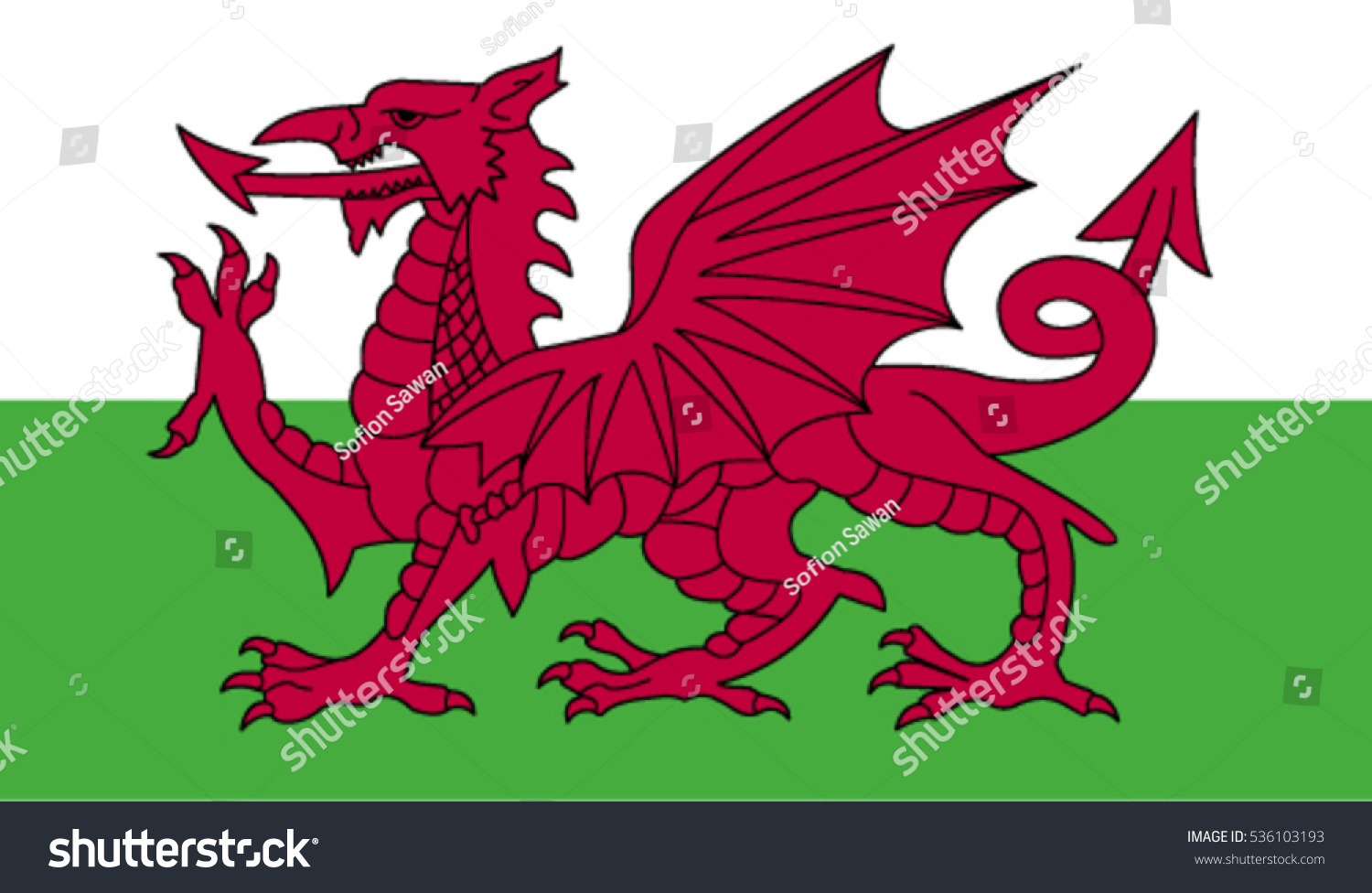 Download Flag Wales Vector Illustration Stock Vector 536103193 ...