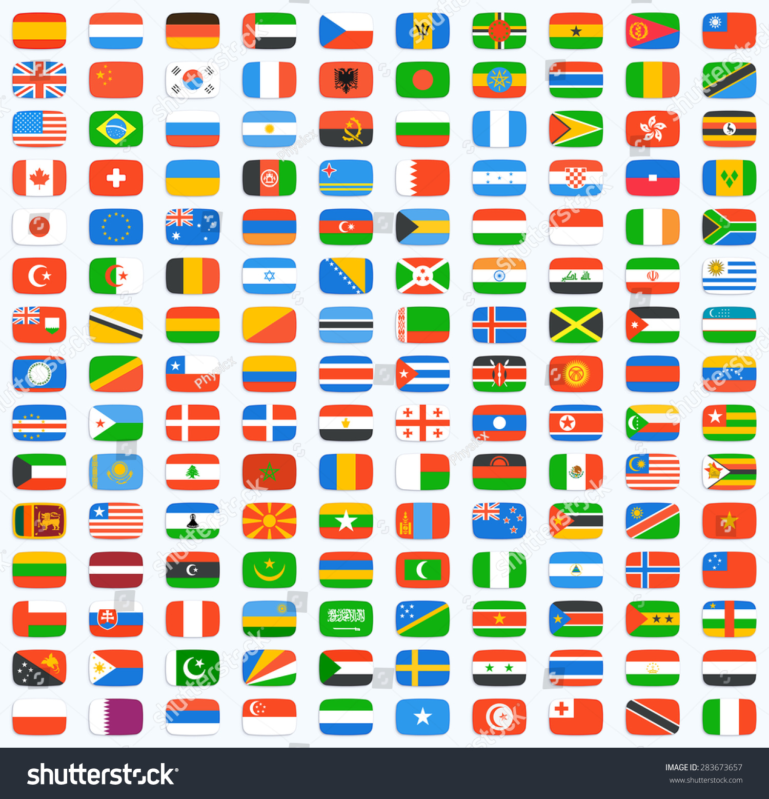 Flag Of World. Vector Icons - 283673657 : Shutterstock