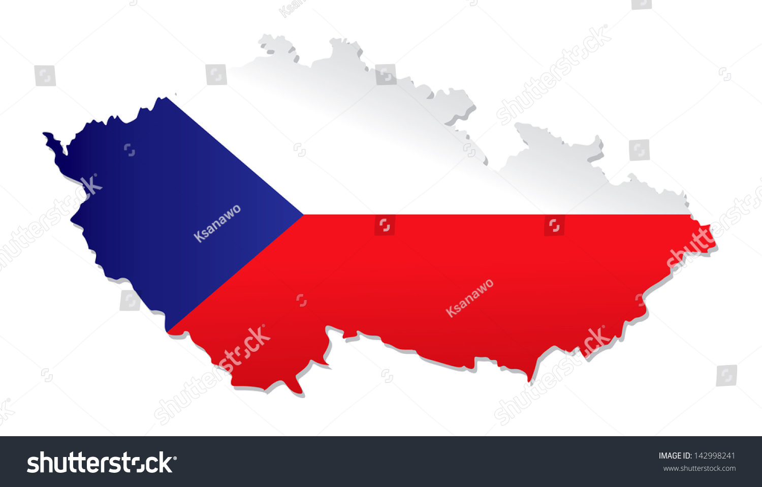 Stock Vector Flags Map Czech Republic Vector Illustration 142998241 