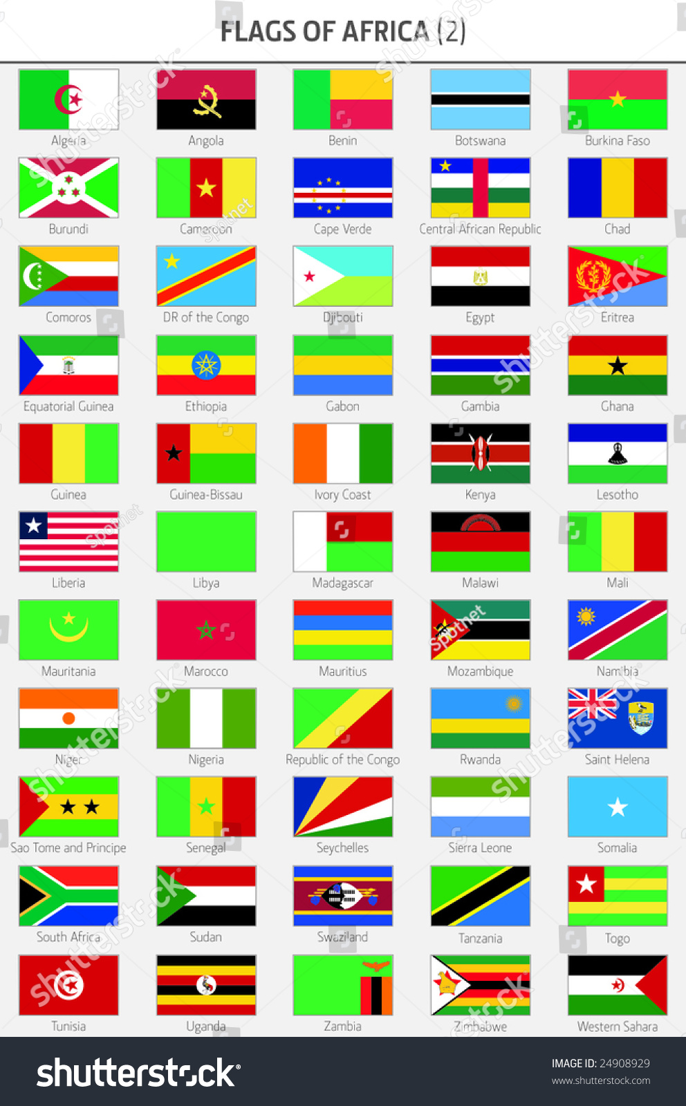 All African Countries Flags With Names 7687