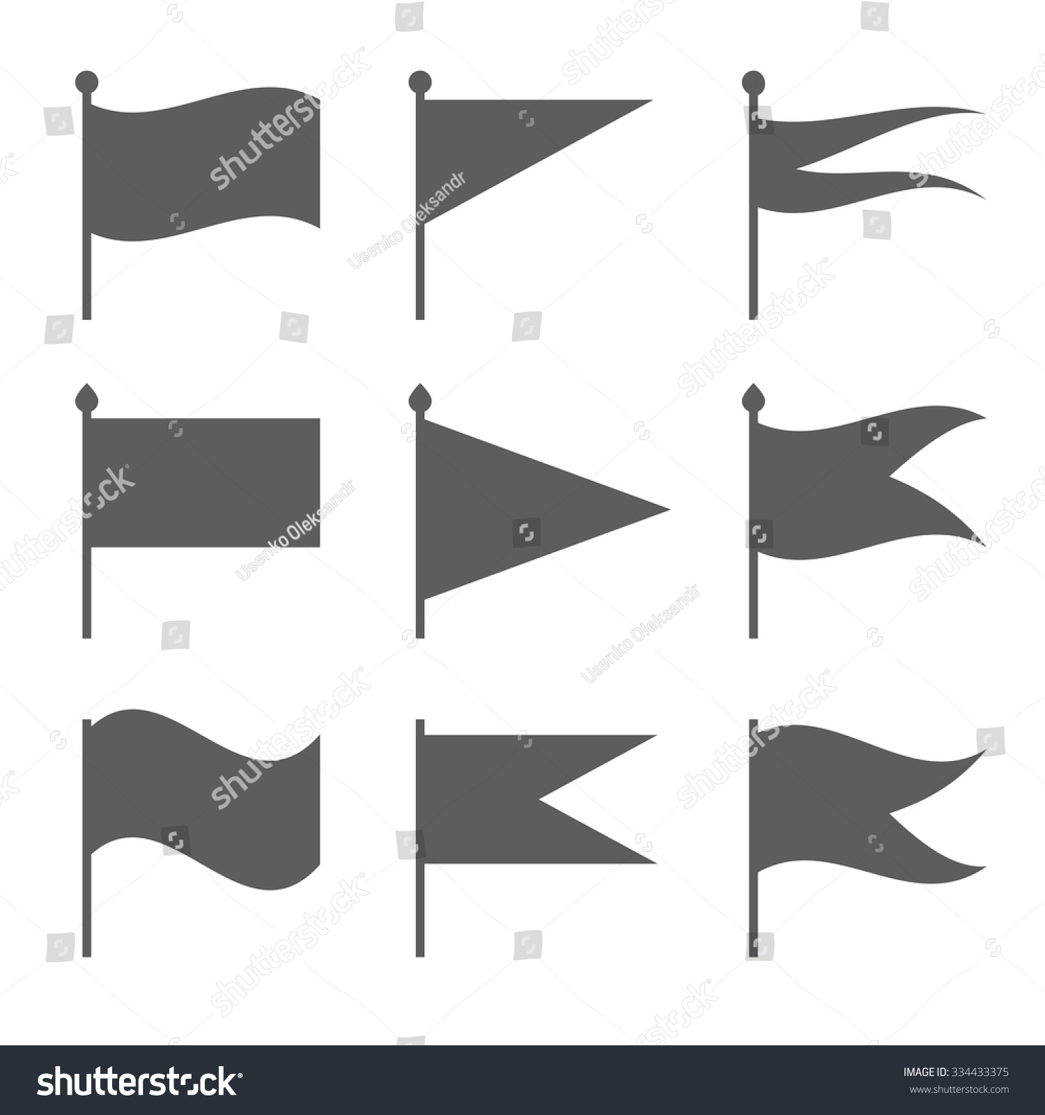 Download Flags Of Different Shapes . Design Element Vector ...