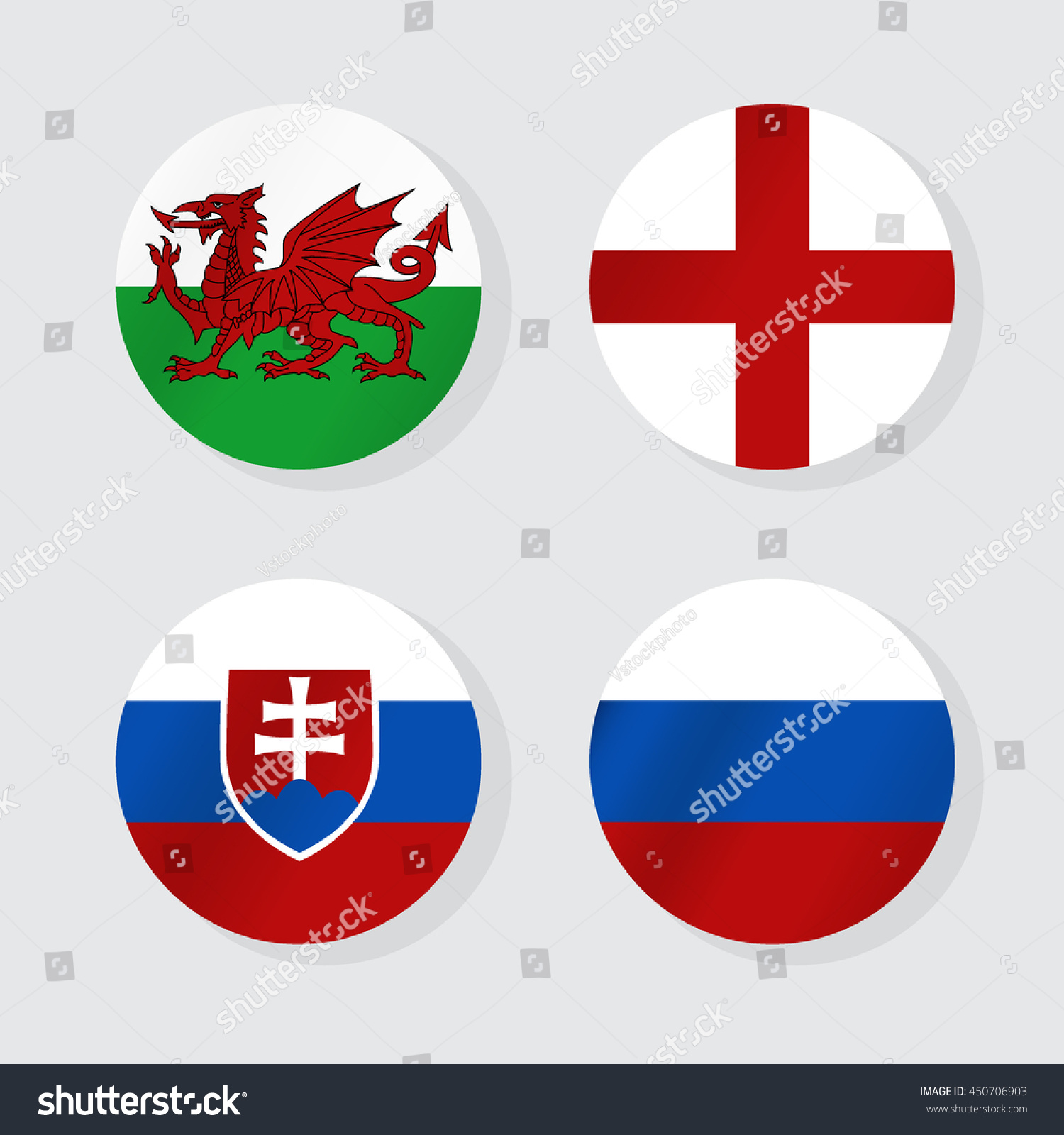 Flags Europe Vector Illustration Stock Vector (Royalty Free) 450706903 ...