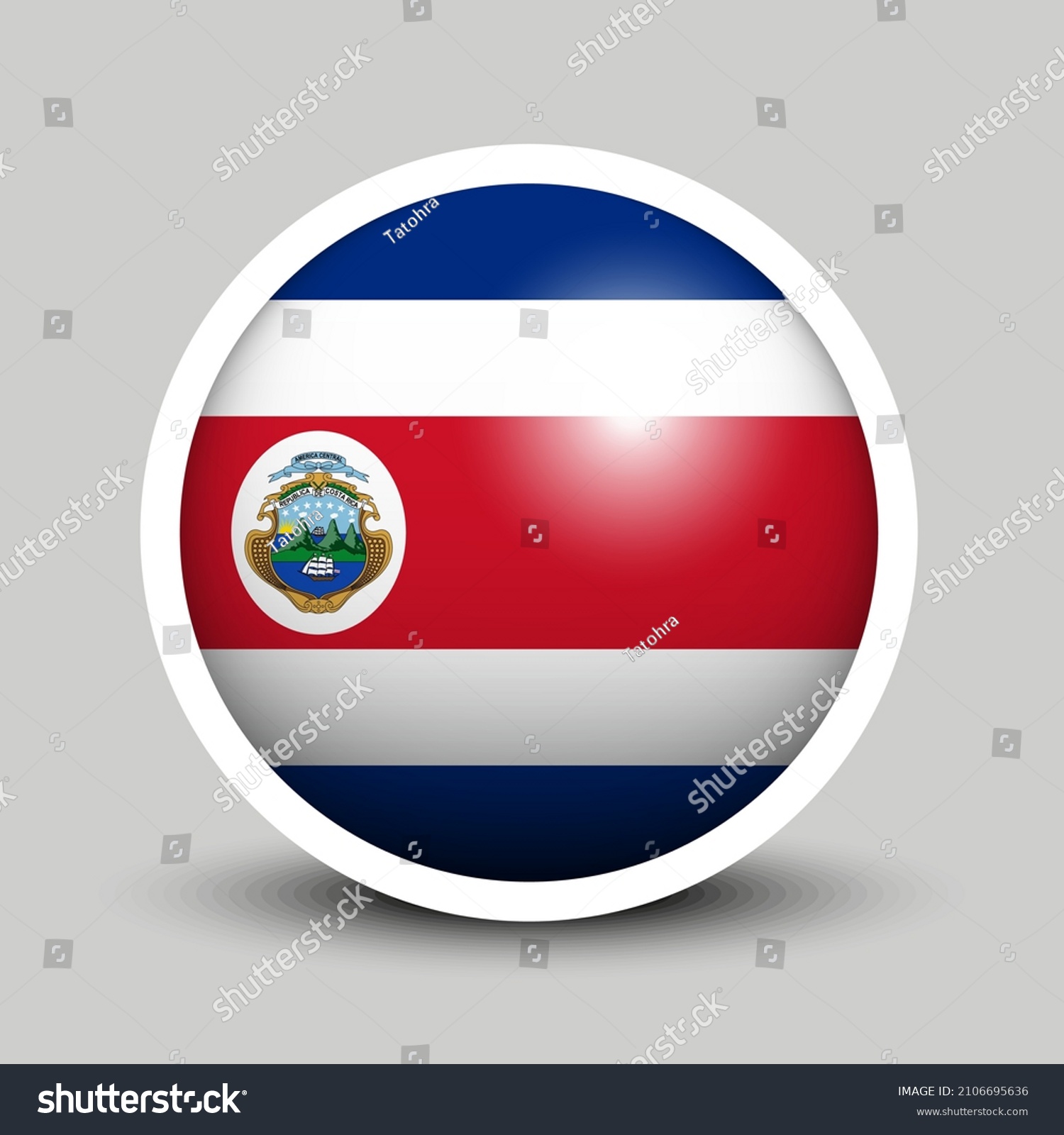 Flags Vector Costa Rica Costa Rica Stock Vector Royalty Free 2106695636 9066