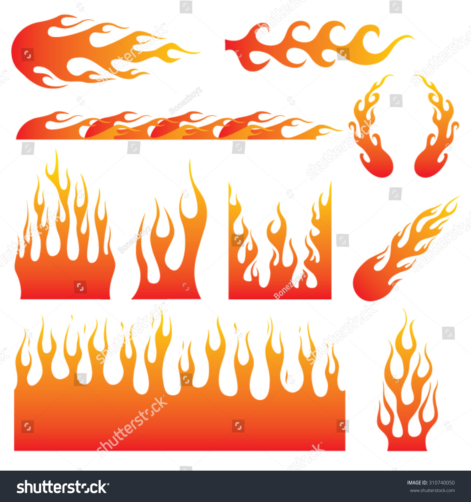 Flame Decals Great Vehicle Graphic Tattoo Stock Vector Royalty Free 310740050 - flamecar decal roblox