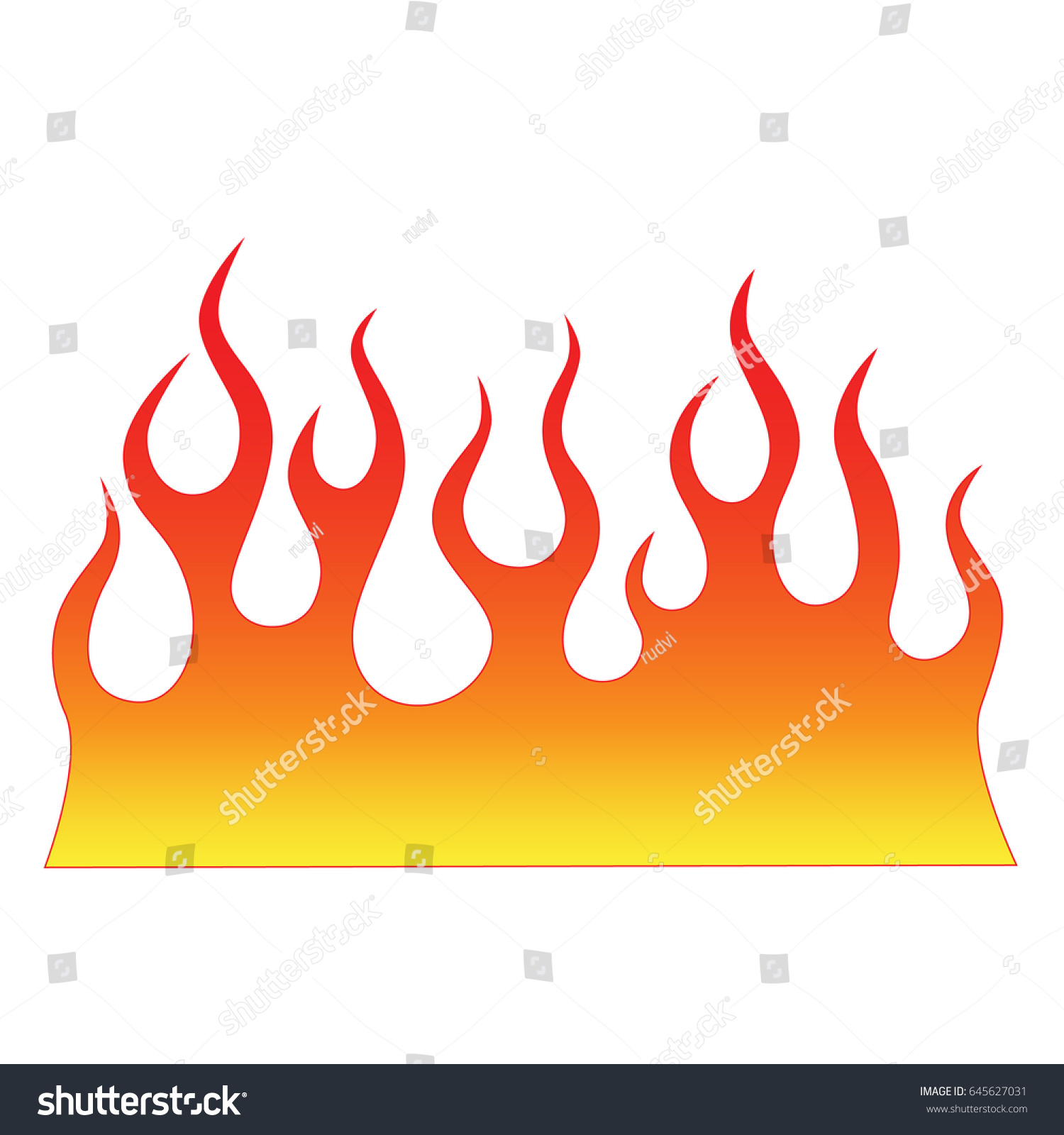 Flame Fire Vector Tribal Flames Vector Stock Vector Royalty Free 645627031 Shutterstock