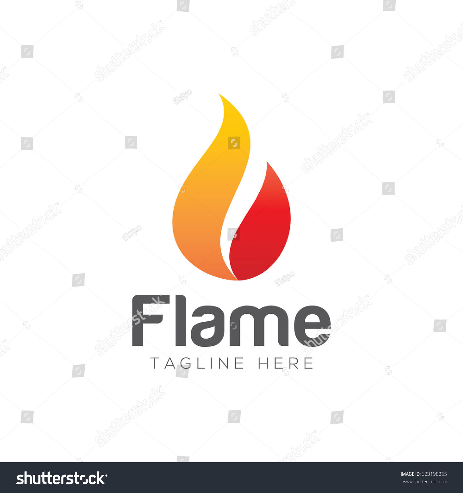Flame Logo Stock Vector 623198255 - Shutterstock