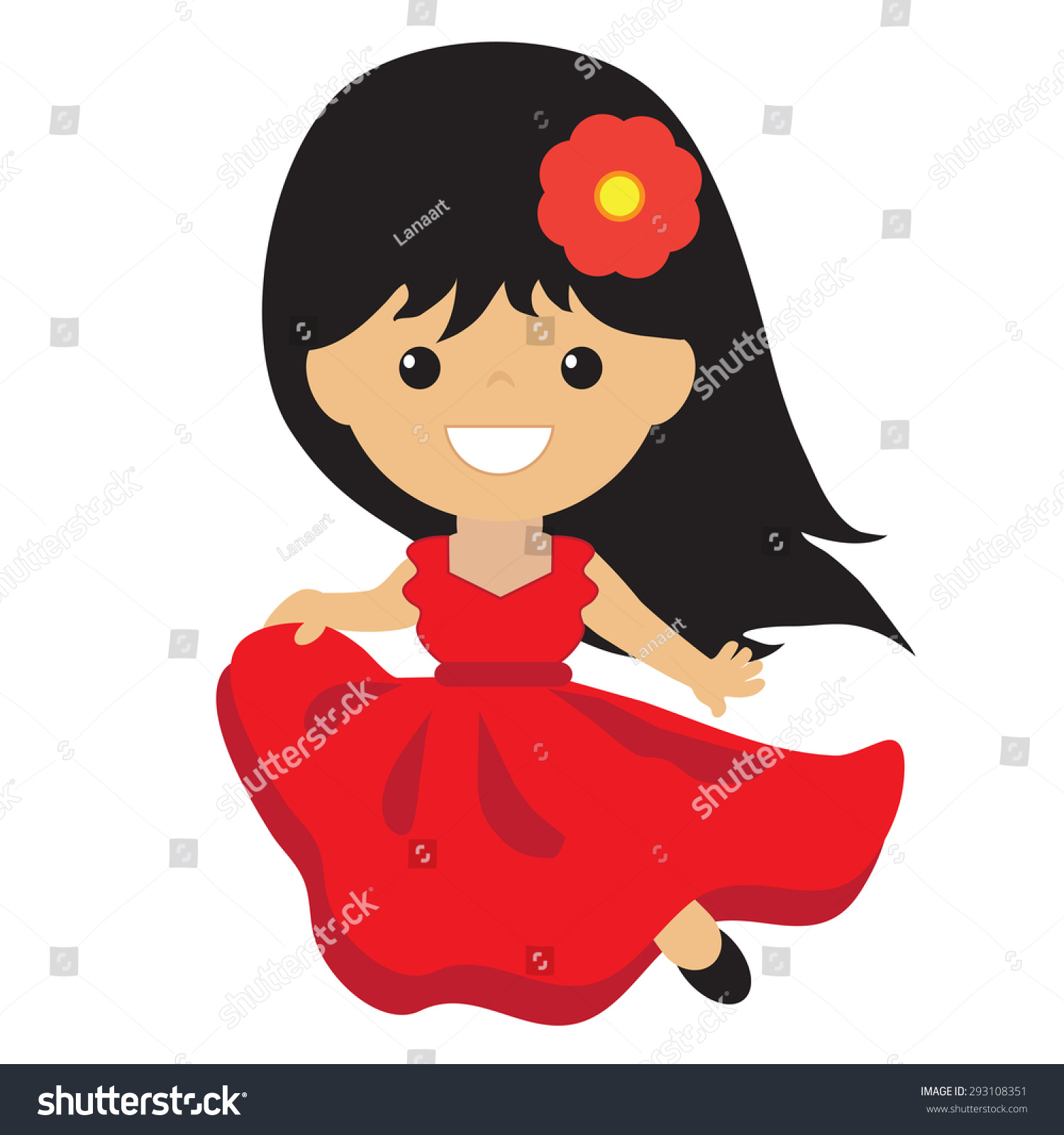 Flamenco Dancer Vector Illustration Shutterstock