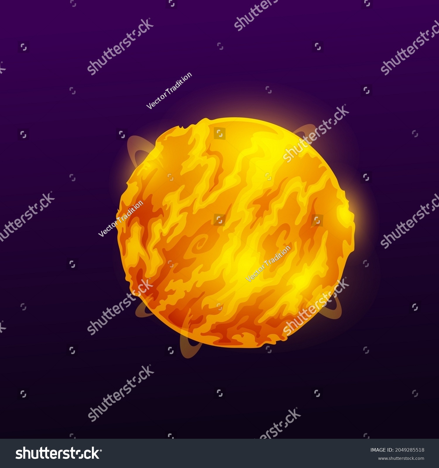 Flaming Sphere Burning Planet Ball Hot Stock Vector (Royalty Free ...