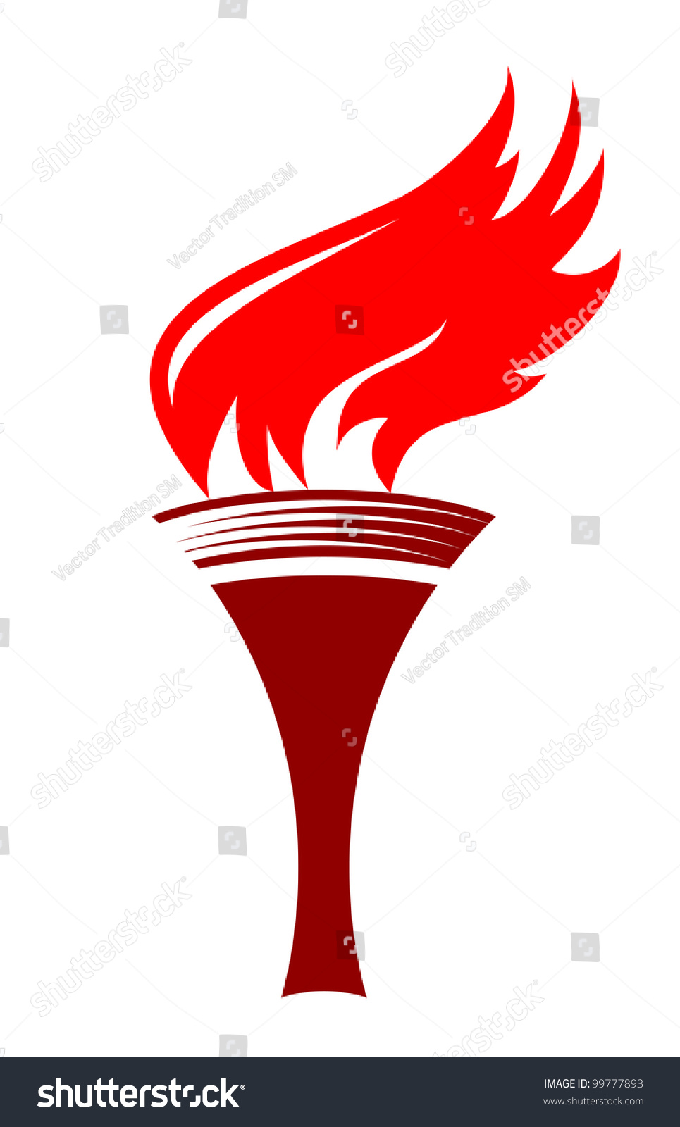 Flaming Torch Such Logo Jpeg Version Stock Vector 99777893 - Shutterstock