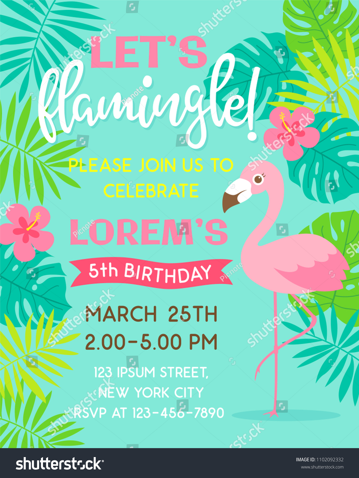 flamingo-tropical-leaf-illustration-party-invitation