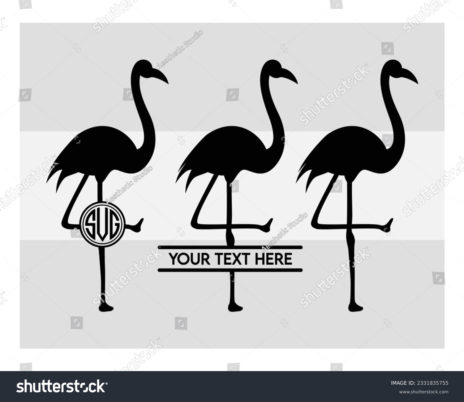 SVG of Flamingo, SVG Bundle, Bird Svg, Pink Flamingo Svg, Circut Cut Files Silhouette, Animals, Summer,  Silhouette,  Flamingo Clipart,  Vcetor,  Outline,  Eps,  Cut file svg