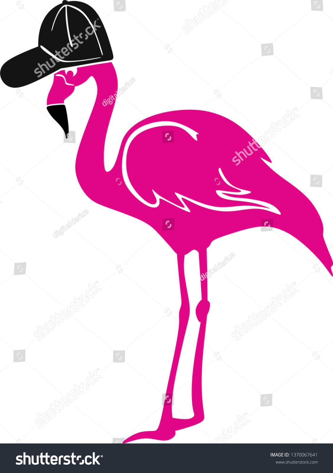 Flamingo Cowboy Hat Vector Stock Vector 