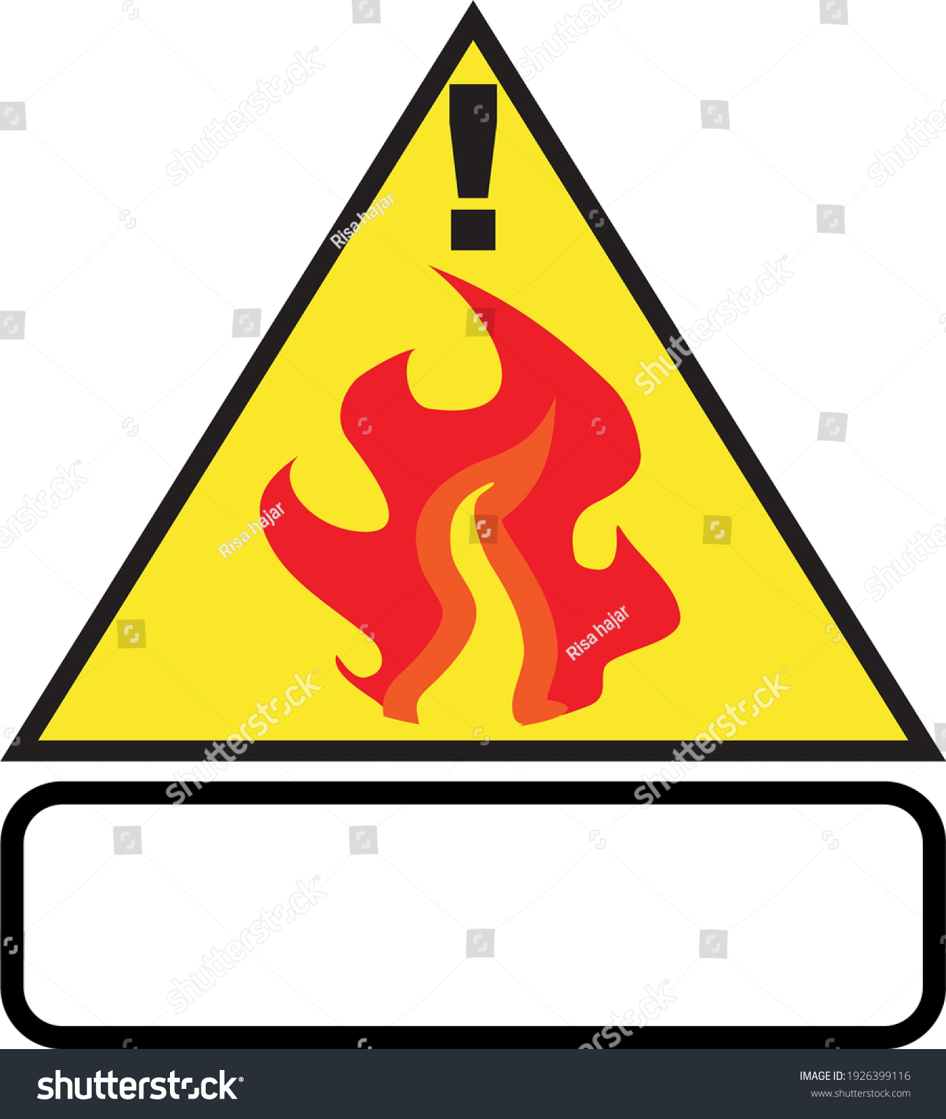 Flammable Sign Vector Art Style Stock Vector (Royalty Free) 1926399116 ...