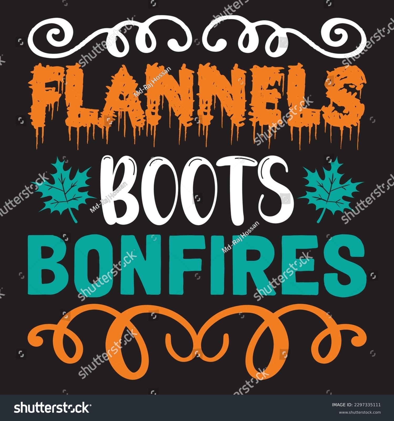 SVG of Flannels Boots Bonfires T-shirt Design Vector File svg