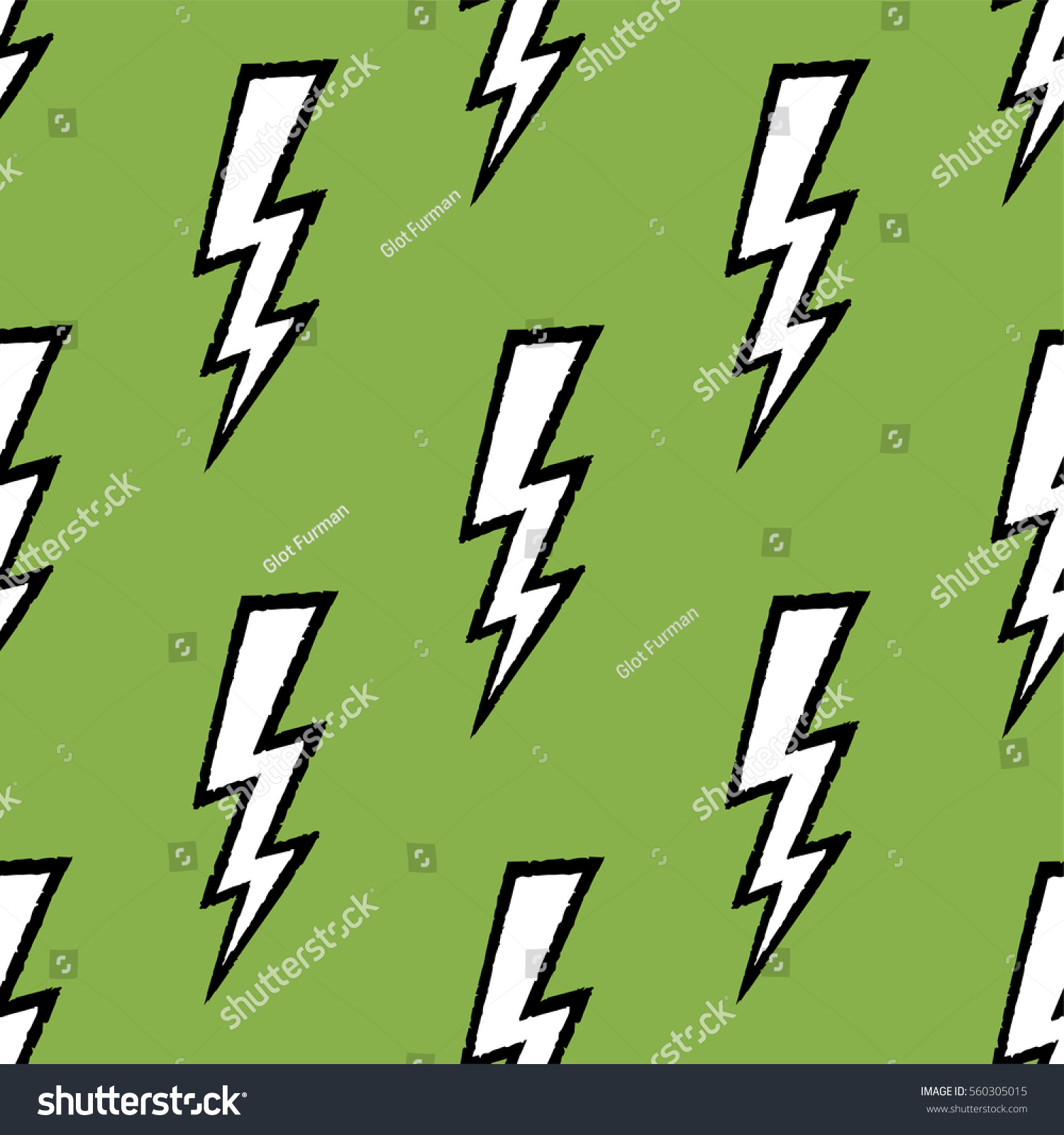 Flash Lightning Bolt Seamless Pattern Vector Stock Vector (Royalty Free ...