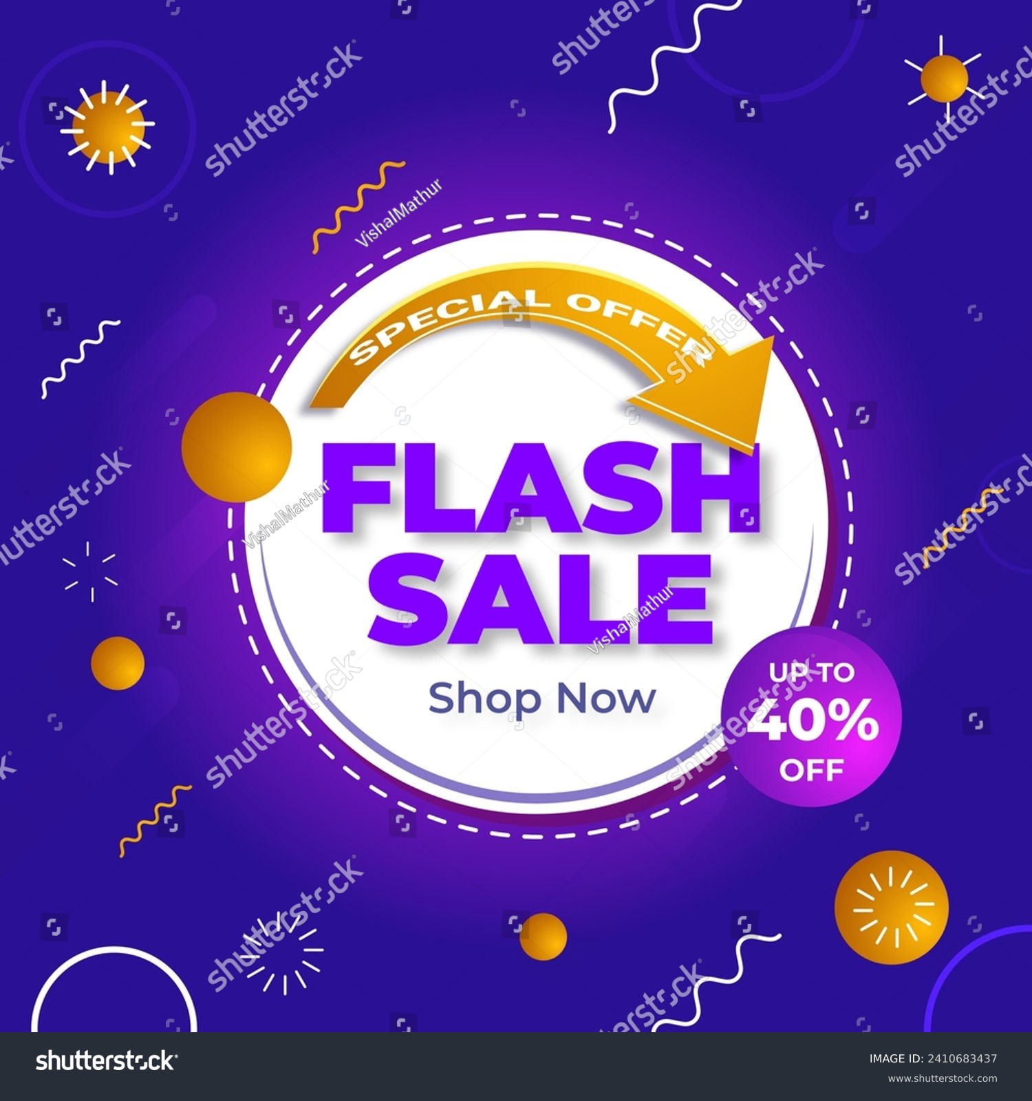 SVG of Flash Sale Gradient colorful sale background with discount up to 40%. Special Offer. Vector illustration. Shop Now. Get discount 40%. svg
