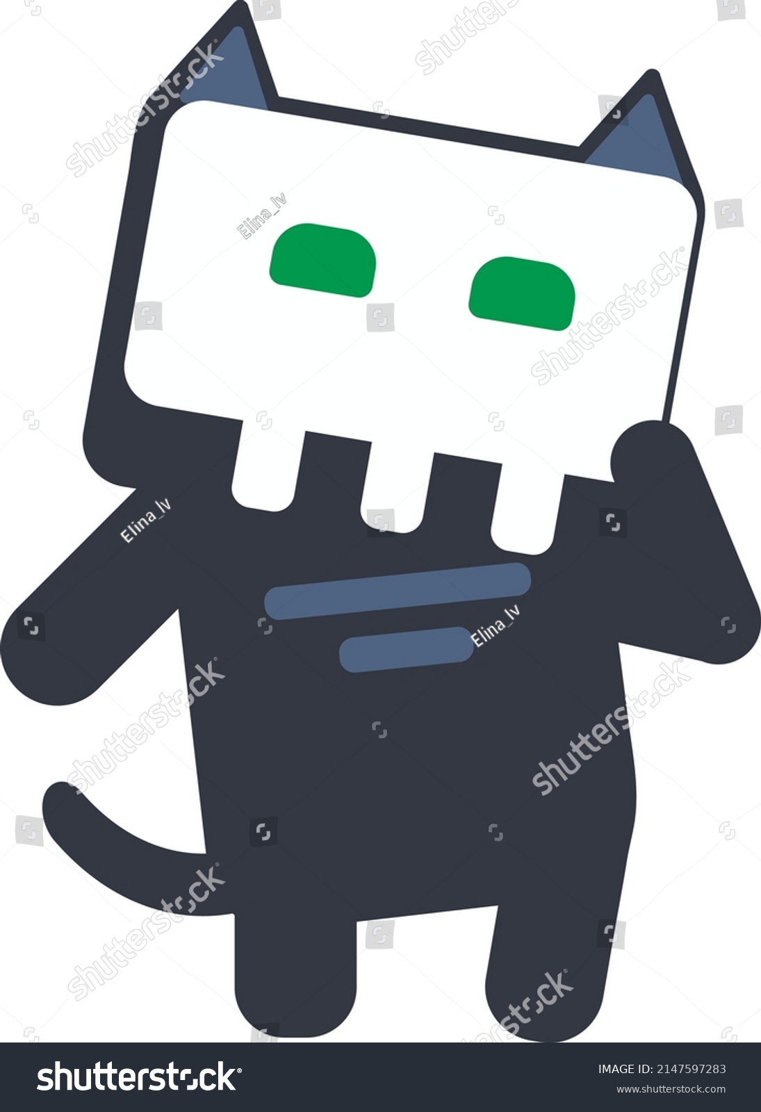 Flat Cartoon Cat Vector Illustration Stock Vector Royalty Free Flat Cartoon Cat Vector Illustration Stock Vector Royalty Free