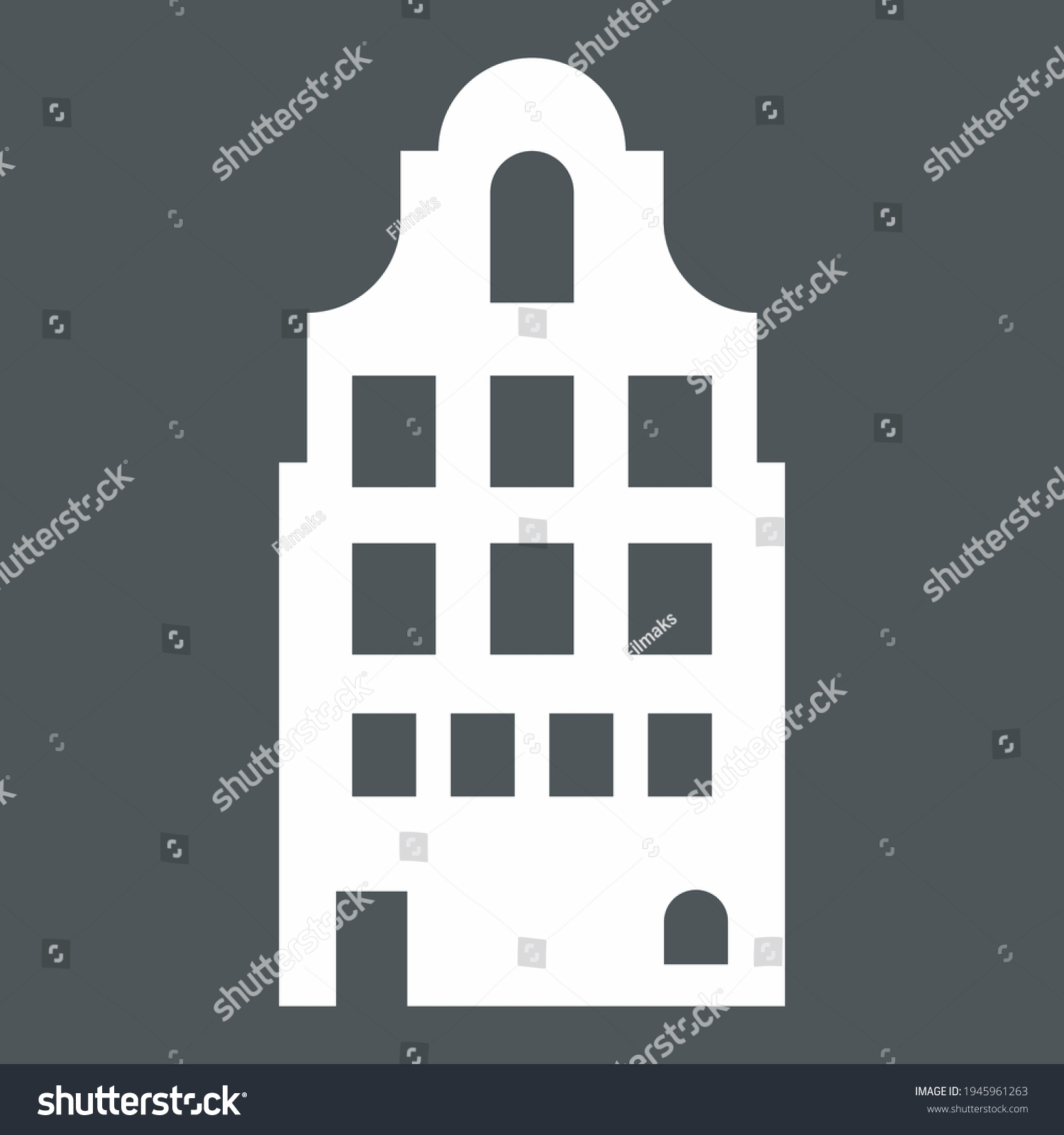 SVG of Flat city town house quality vector illustration cut svg