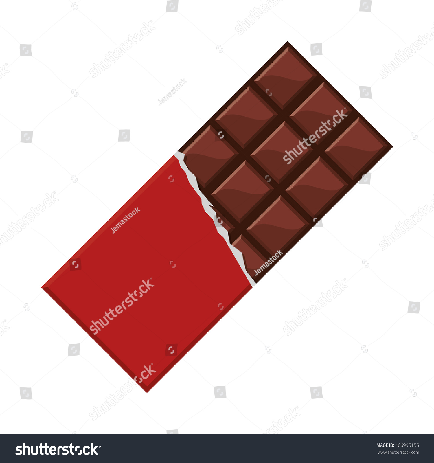 Flat Design Candy Chocolate Bar Icon Stock Vector 466995155 - Shutterstock