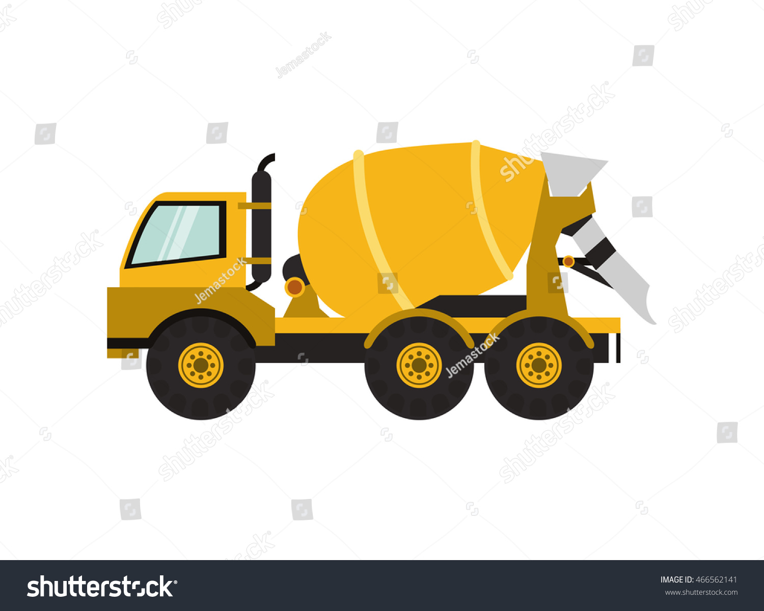 SVG of flat design cement mixer truck icon vector illustration svg