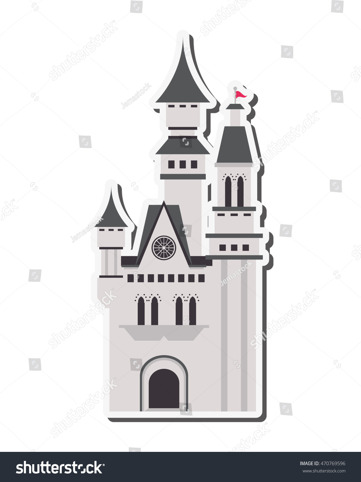 flat design large castle icon vector stock vector 470769596 flat design large castle icon vector stock vector 470769596