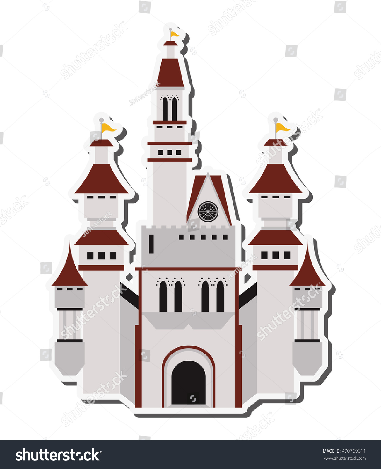 flat design large castle icon vector stock vector 470769611 flat design large castle icon vector stock vector 470769611
