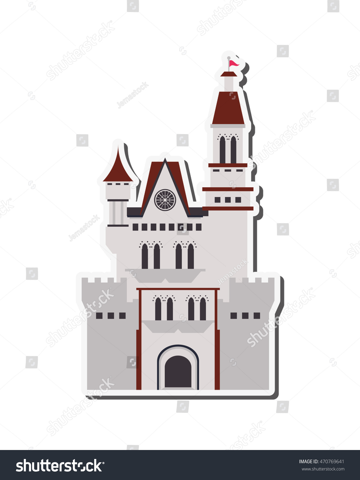 flat design large castle icon vector stock vector 470769641 flat design large castle icon vector stock vector 470769641