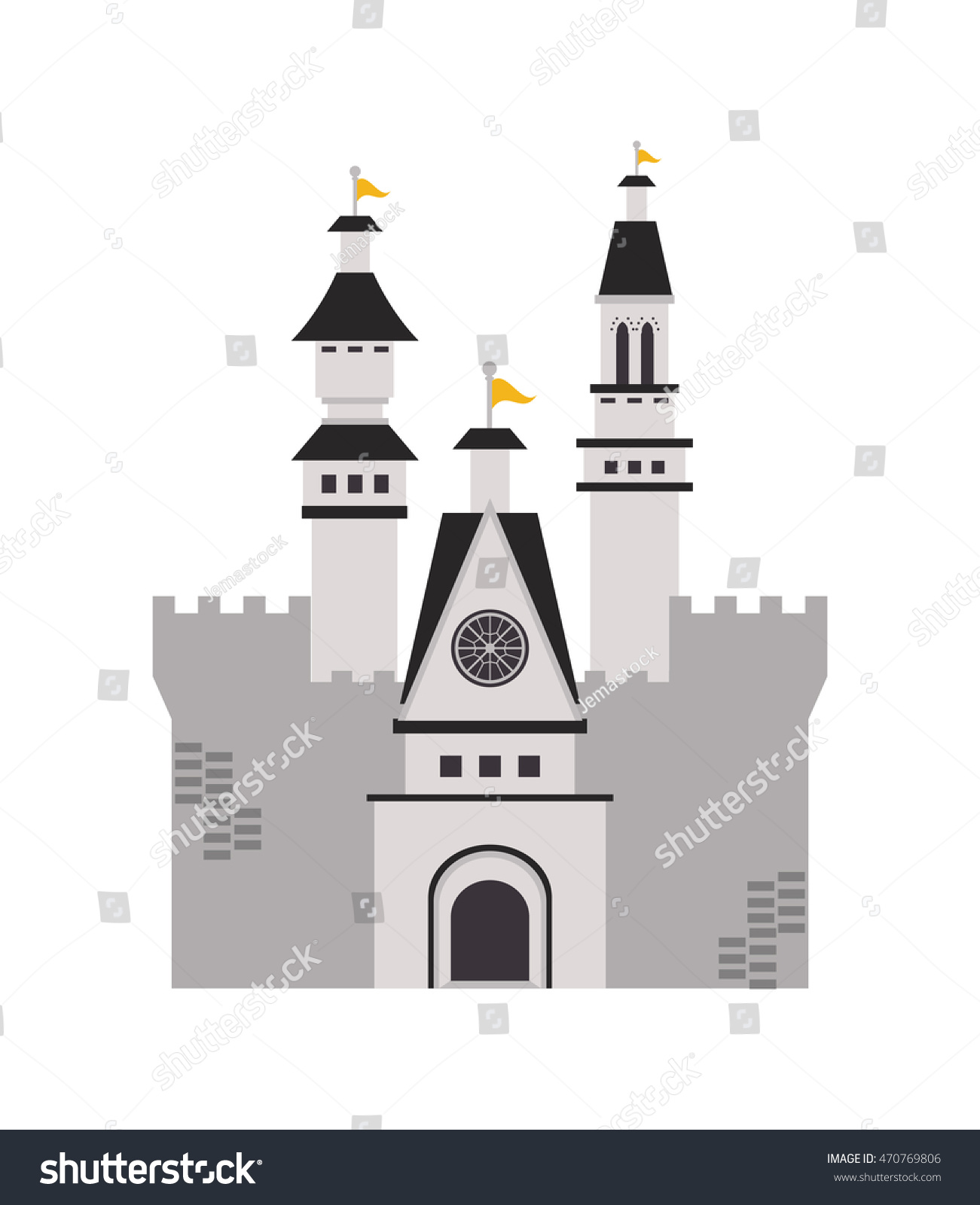 flat design large castle icon vector stock vector 470769806 flat design large castle icon vector stock vector 470769806