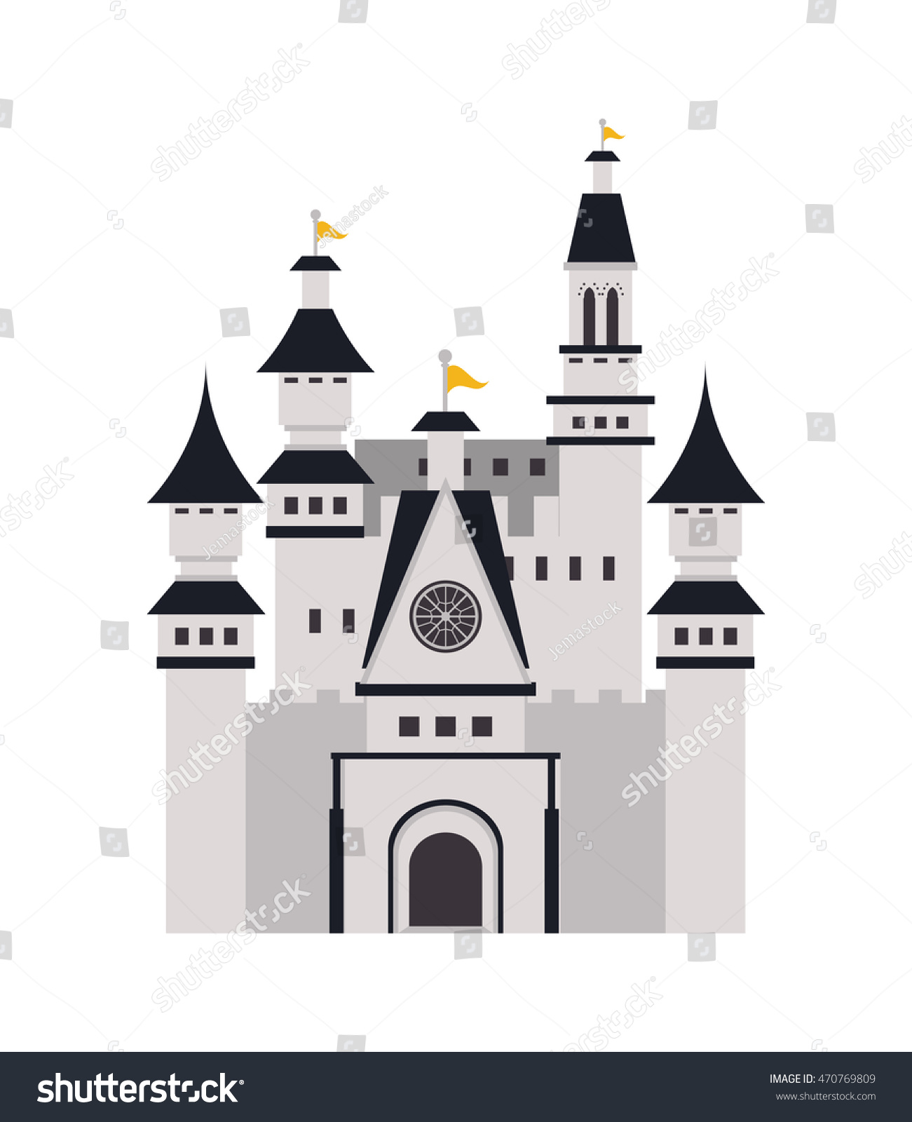 flat design large castle icon vector stock vector 470769809 flat design large castle icon vector stock vector 470769809