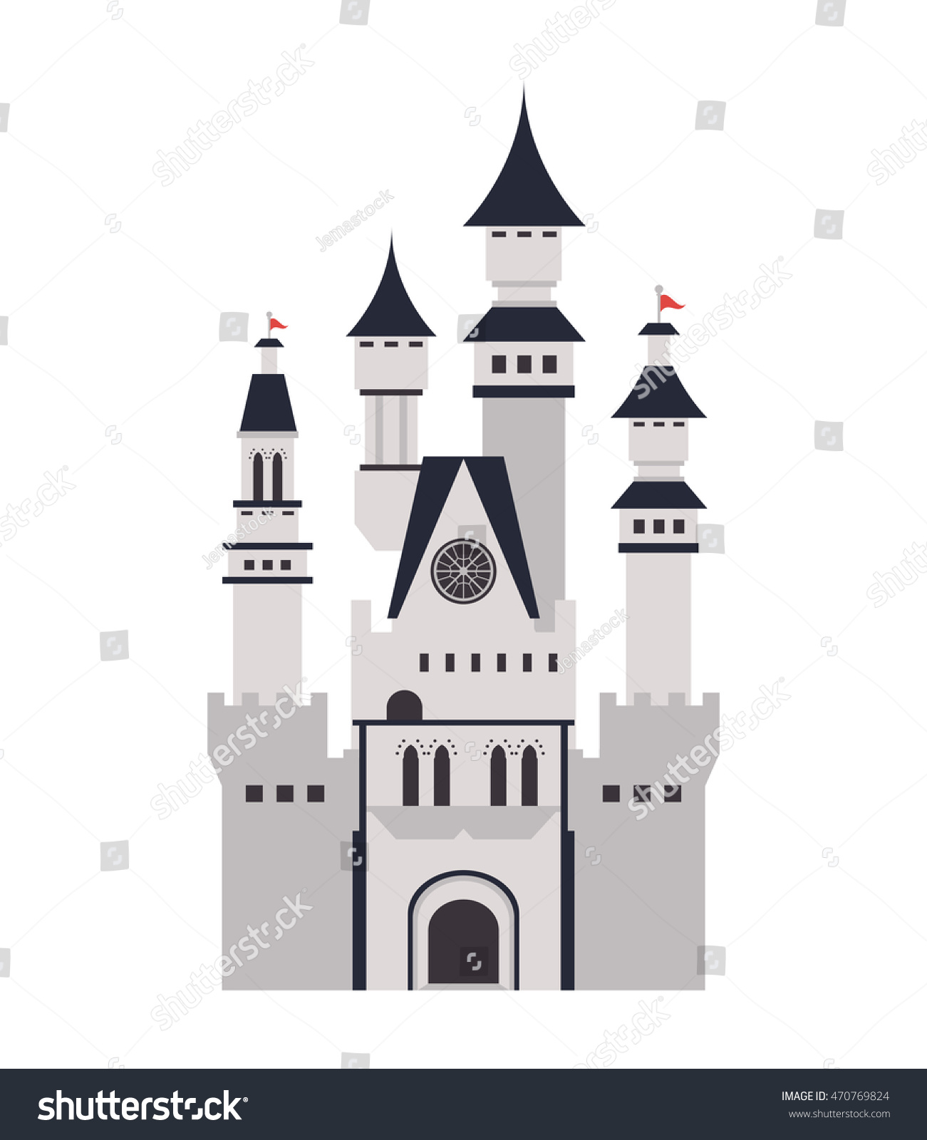 flat design large castle icon vector stock vector 470769824 flat design large castle icon vector stock vector 470769824