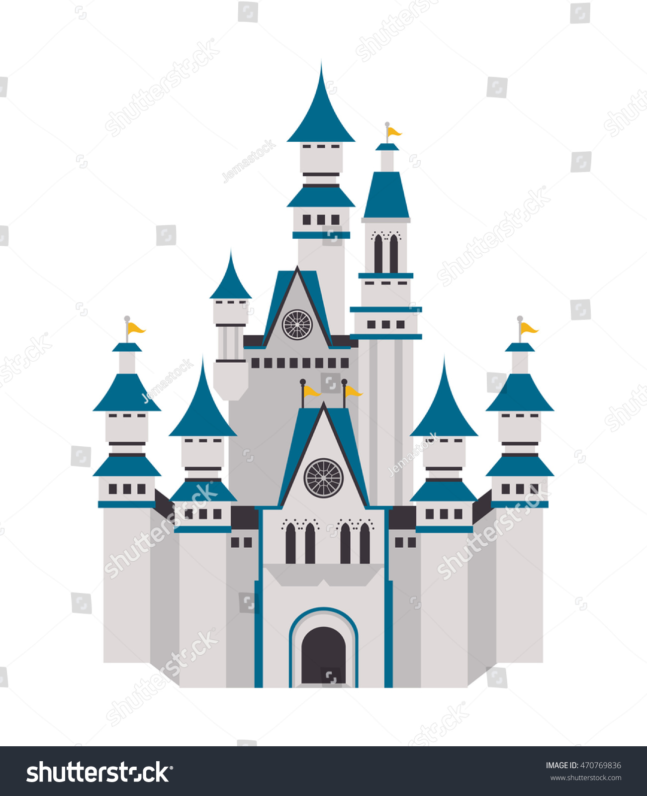 flat design large castle icon vector stock vector 470769836 flat design large castle icon vector stock vector 470769836
