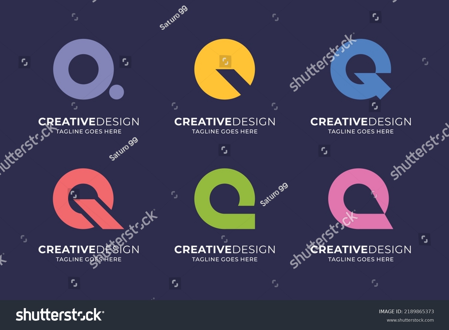 SVG of Flat design Q logo vector template collection svg