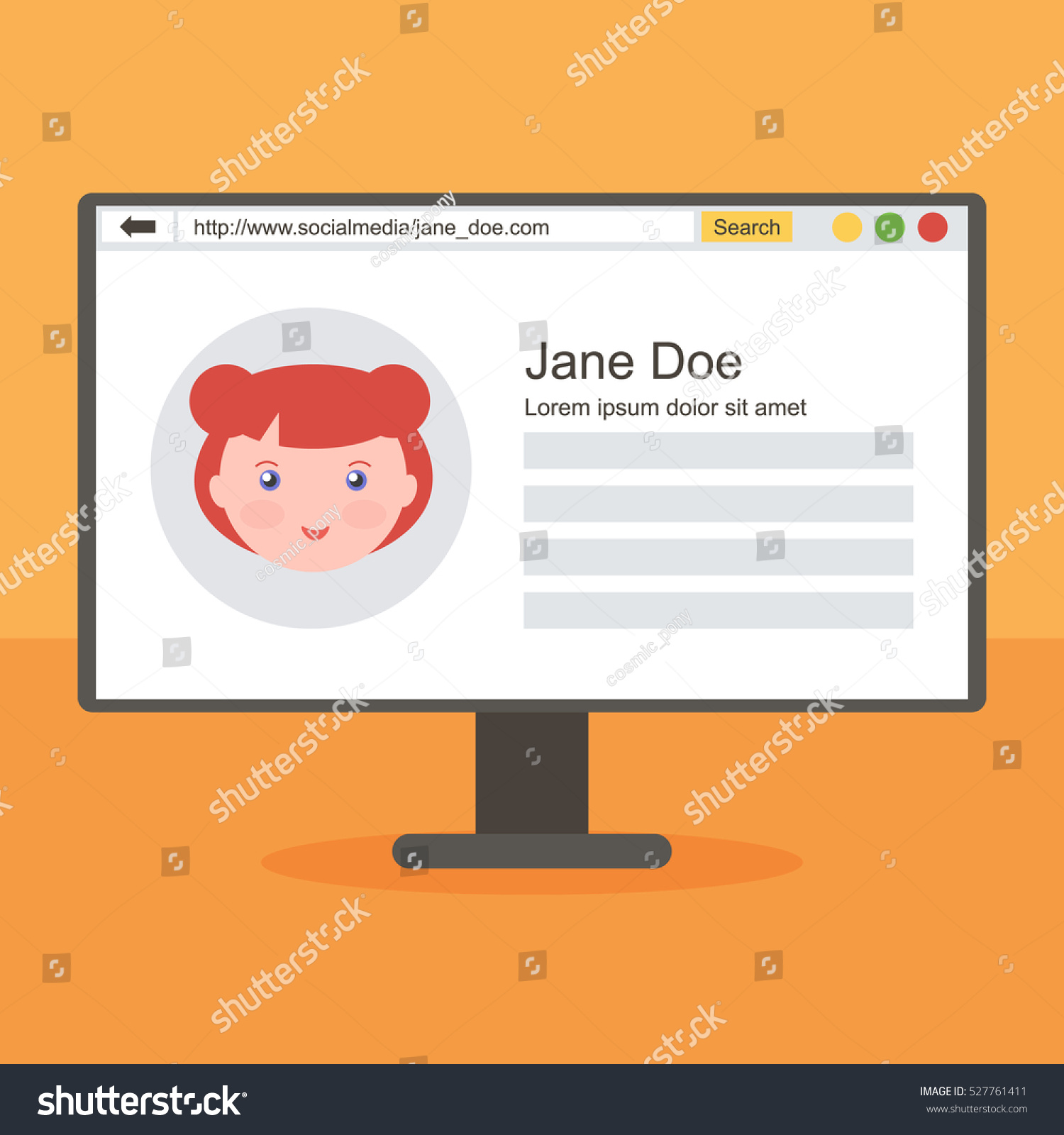 Social Media Profile Page Template from image.shutterstock.com