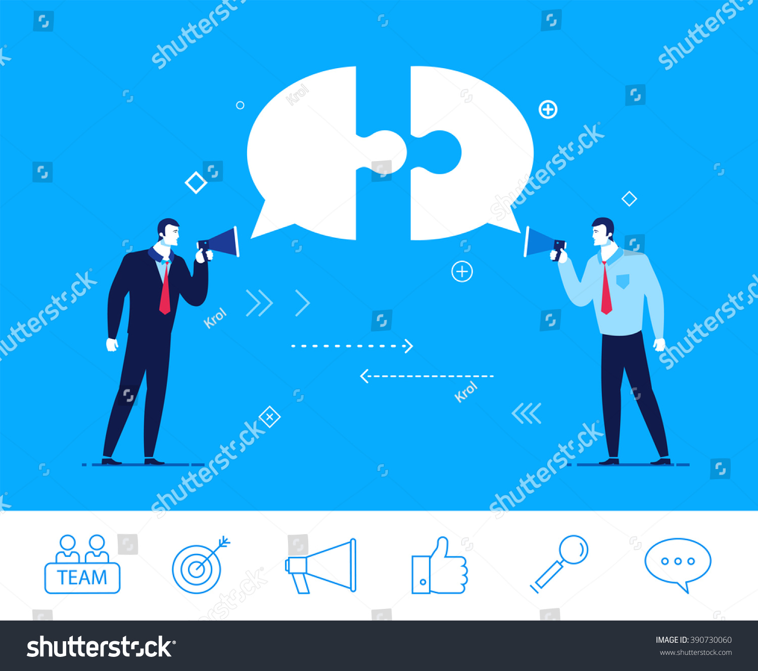 Flat Design Vector Concept Illustration Two Stock Vector Royalty Free