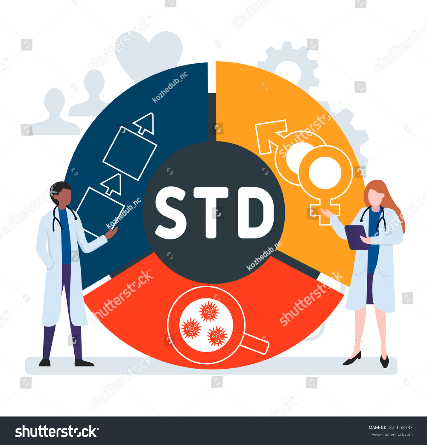 Flat Design People Std Sexually Transmitted Stock Vector Royalty Free 1821658337 Shutterstock 5146