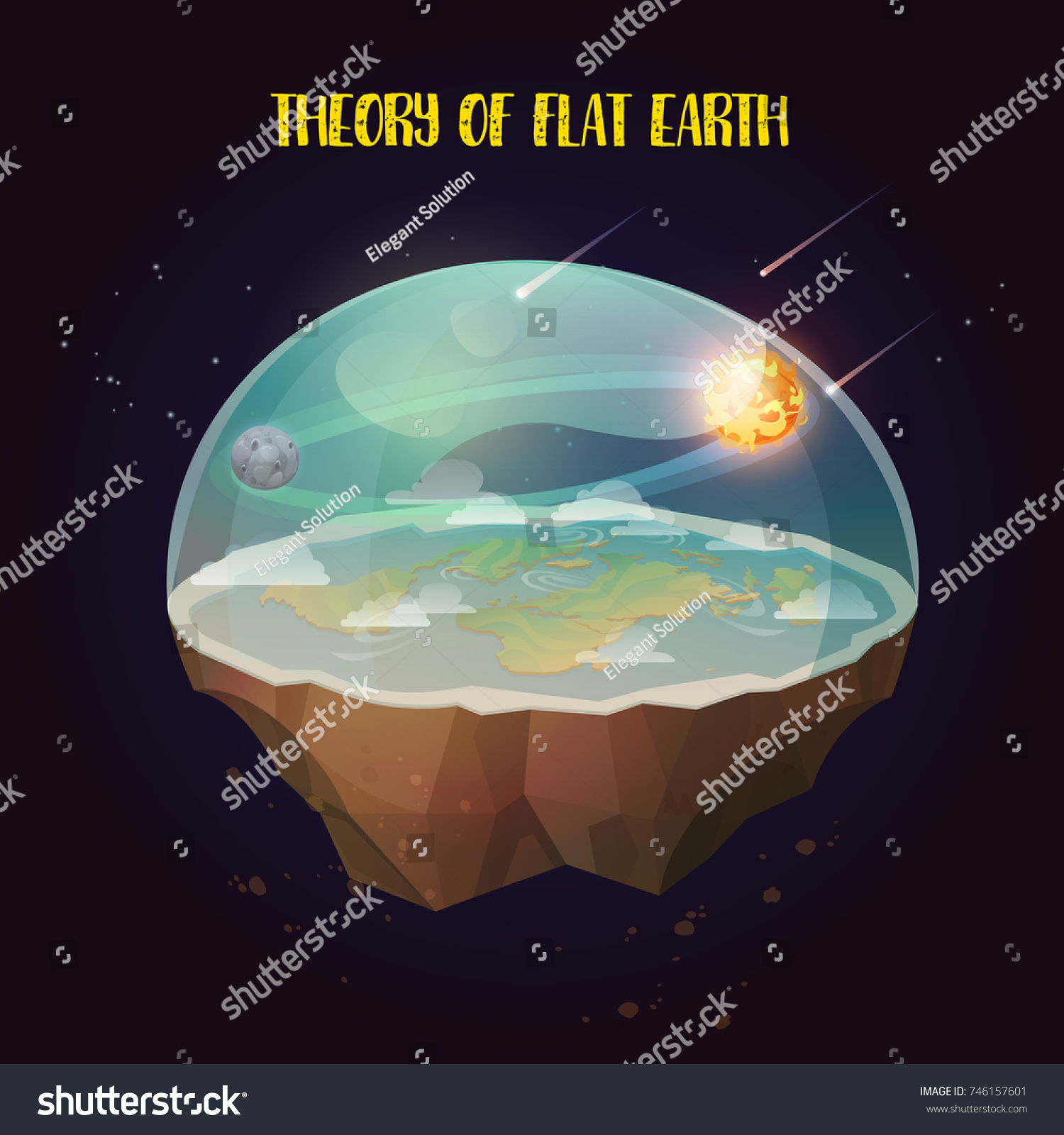 flat earth moon and sun