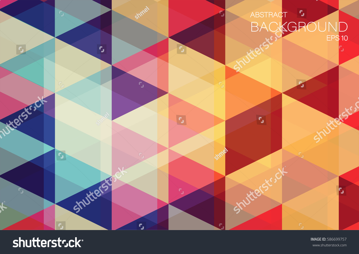 Flat Geometric Triangle Wallpaper You Design Stock Vector (Royalty Free