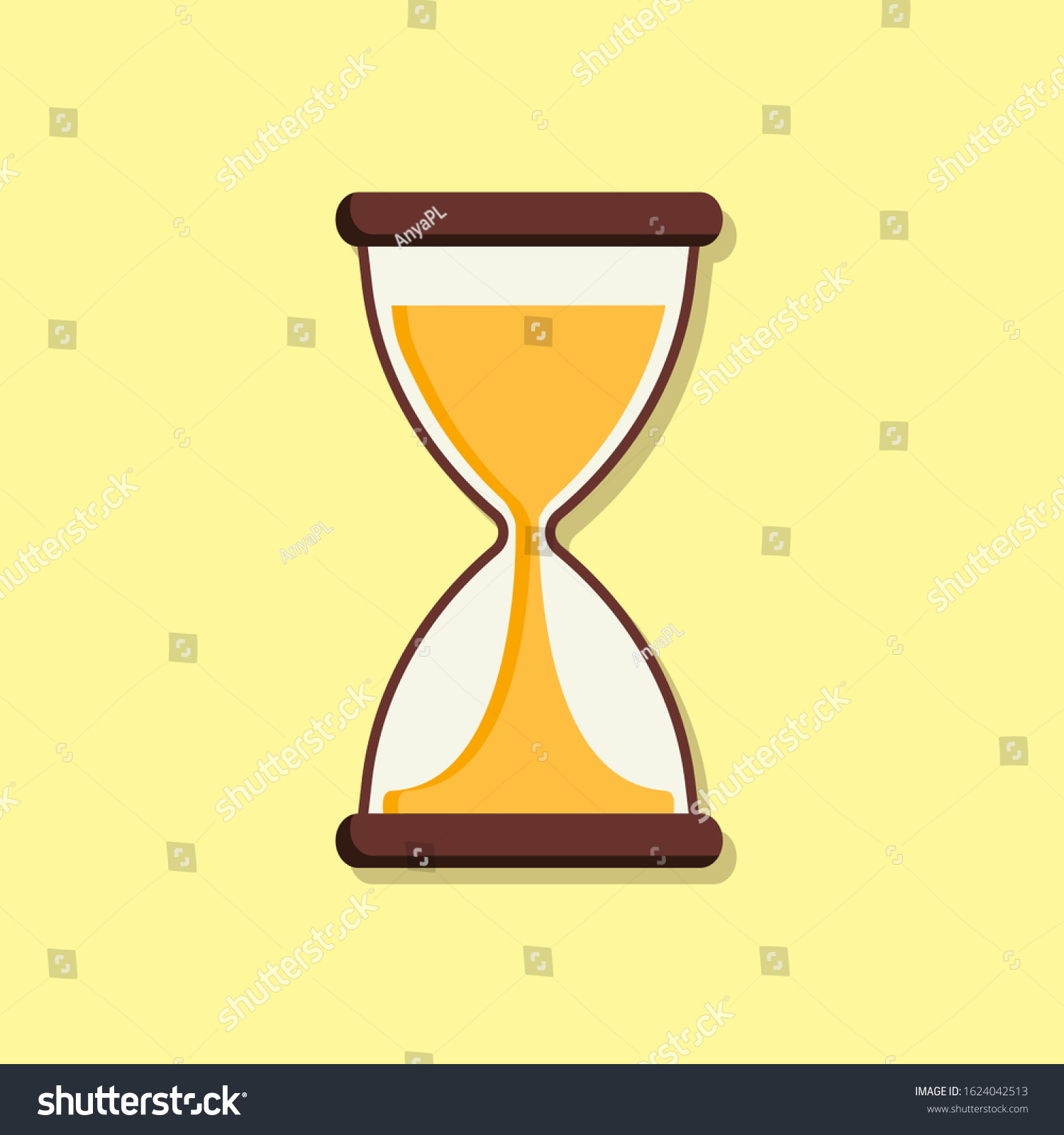 Flat Hourglass Clock Vector Illustration Stock Vector Royalty Free 1624042513 5970