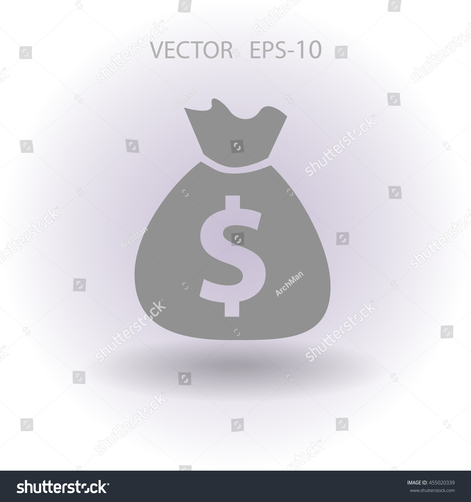 Flat Icon Money Stock Vector 455020339 - Shutterstock