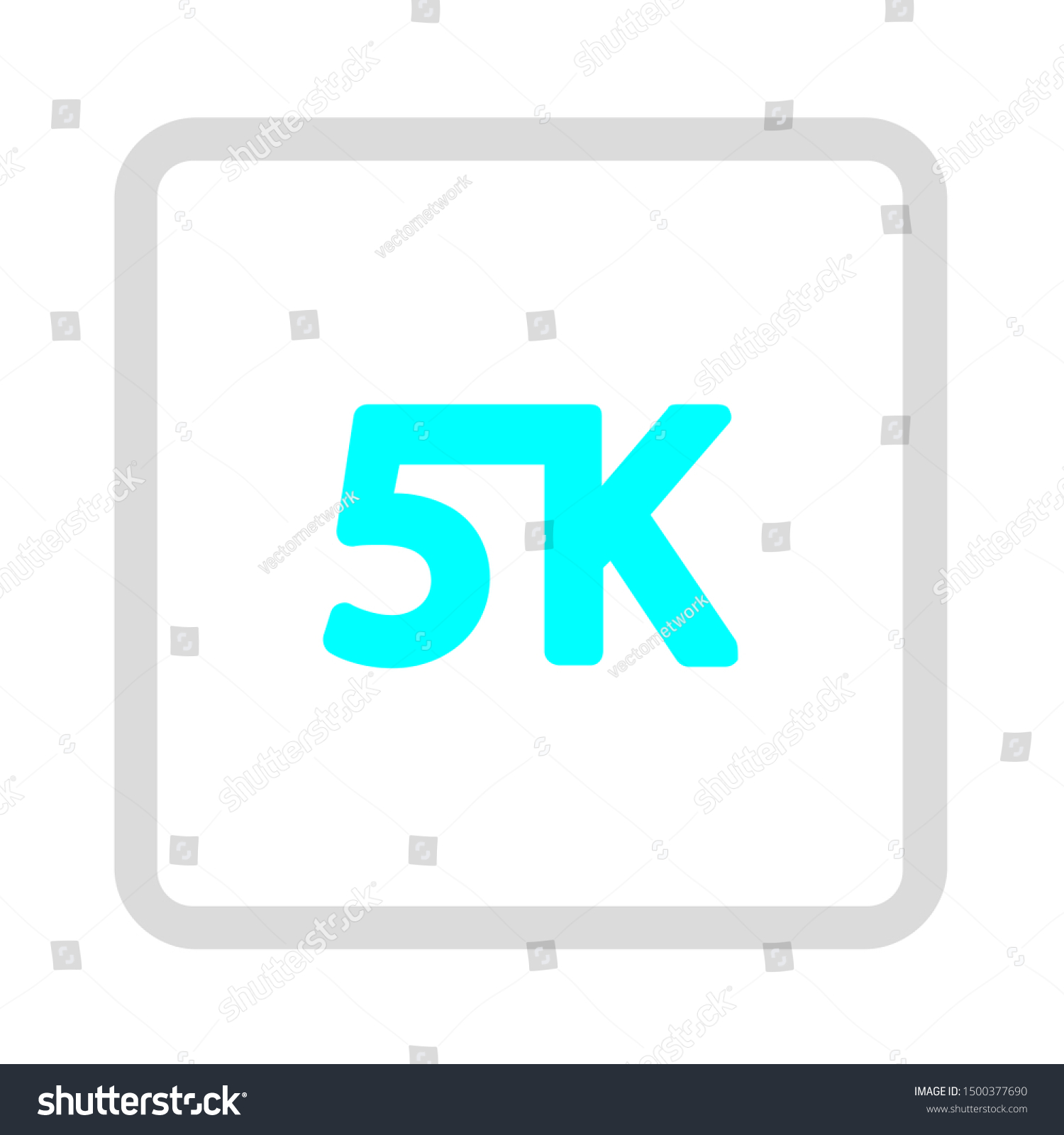 Flat Illustration 5k Vector Icon Digital Stock Vector (Royalty Free ...