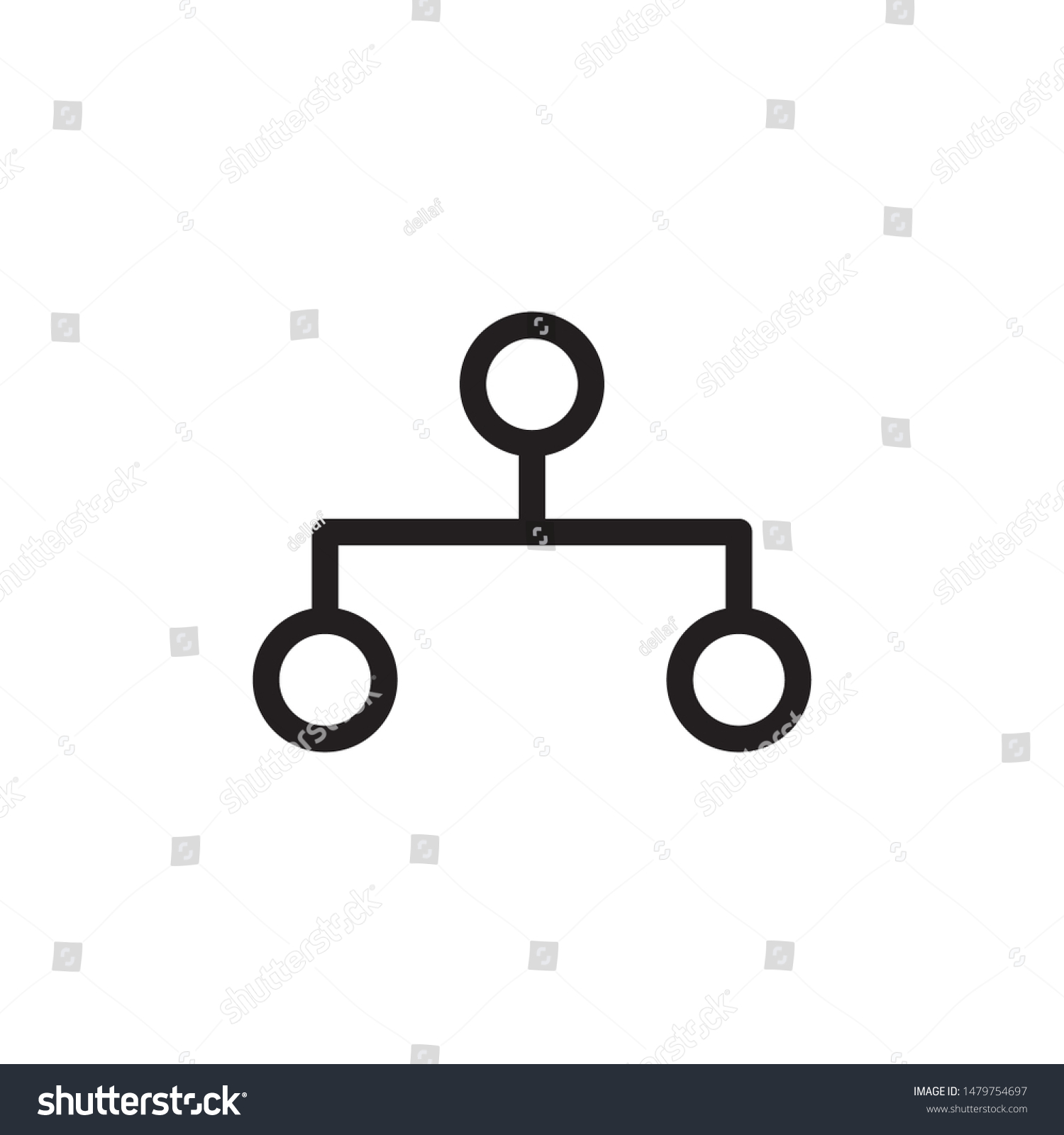 Flat Line Hierarchy Icon Logo Element Stock Vector (Royalty Free ...