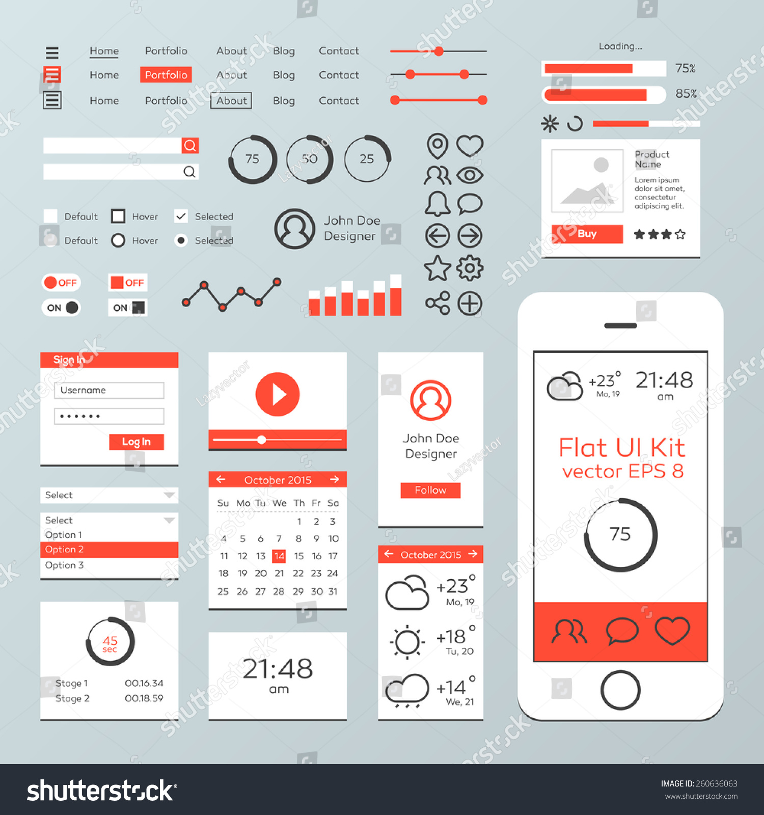 1,861 Minimal ui kit Images, Stock Photos & Vectors | Shutterstock