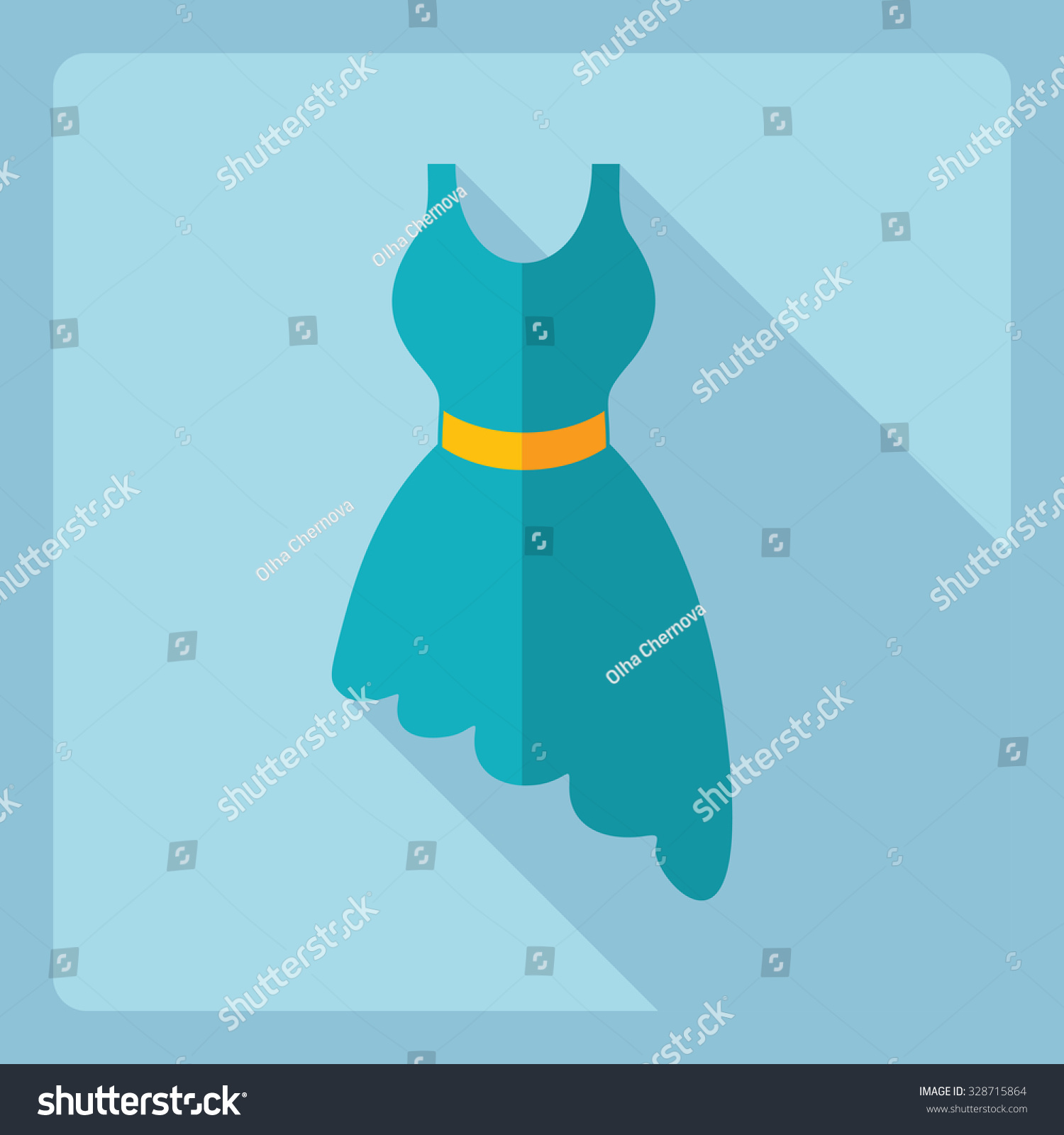 Flat Modern Design With Shadow Icon Dress Stock Vector Illustration ...